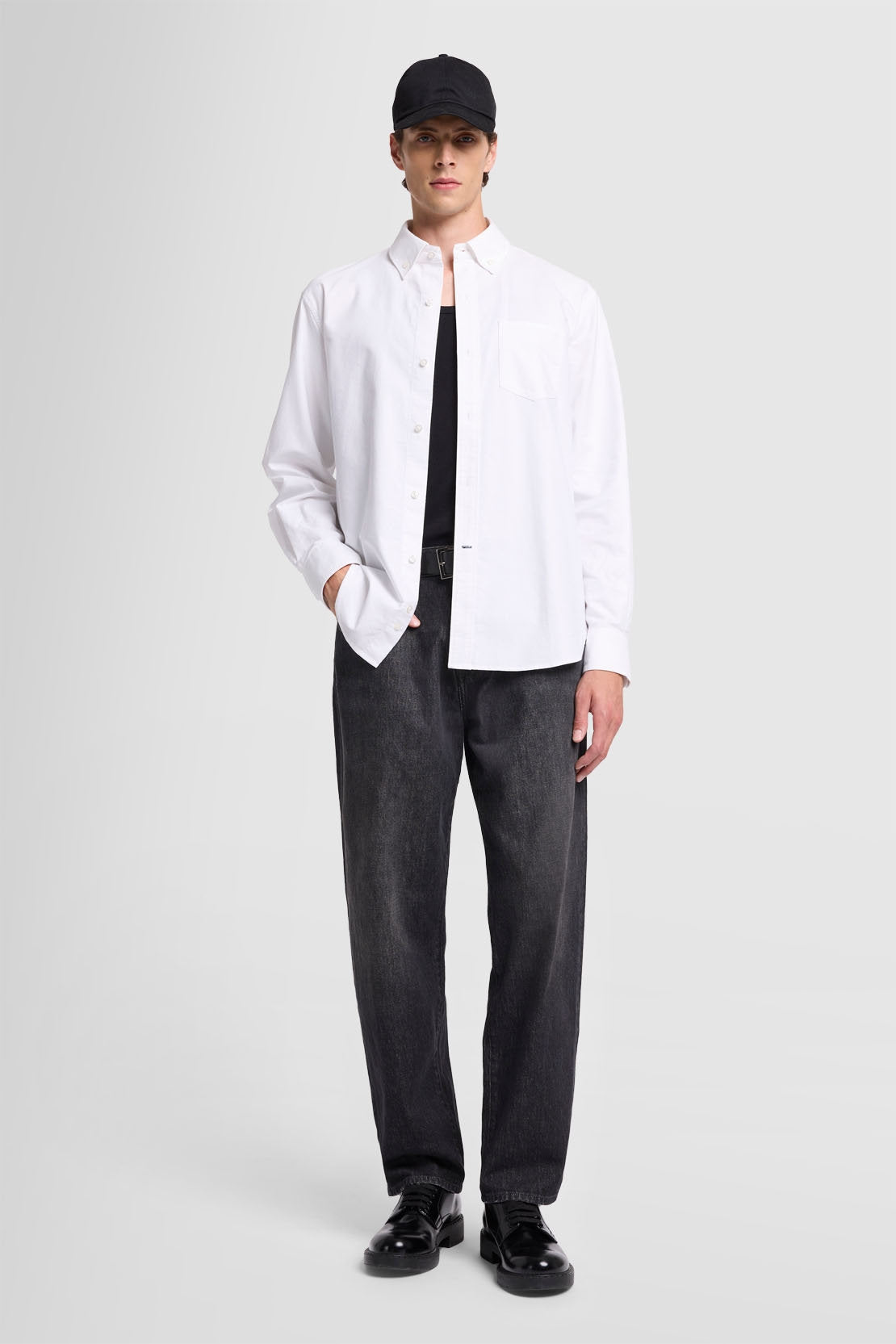 Button Down Shirt Oxford White_JSFM4670WH_WH_02