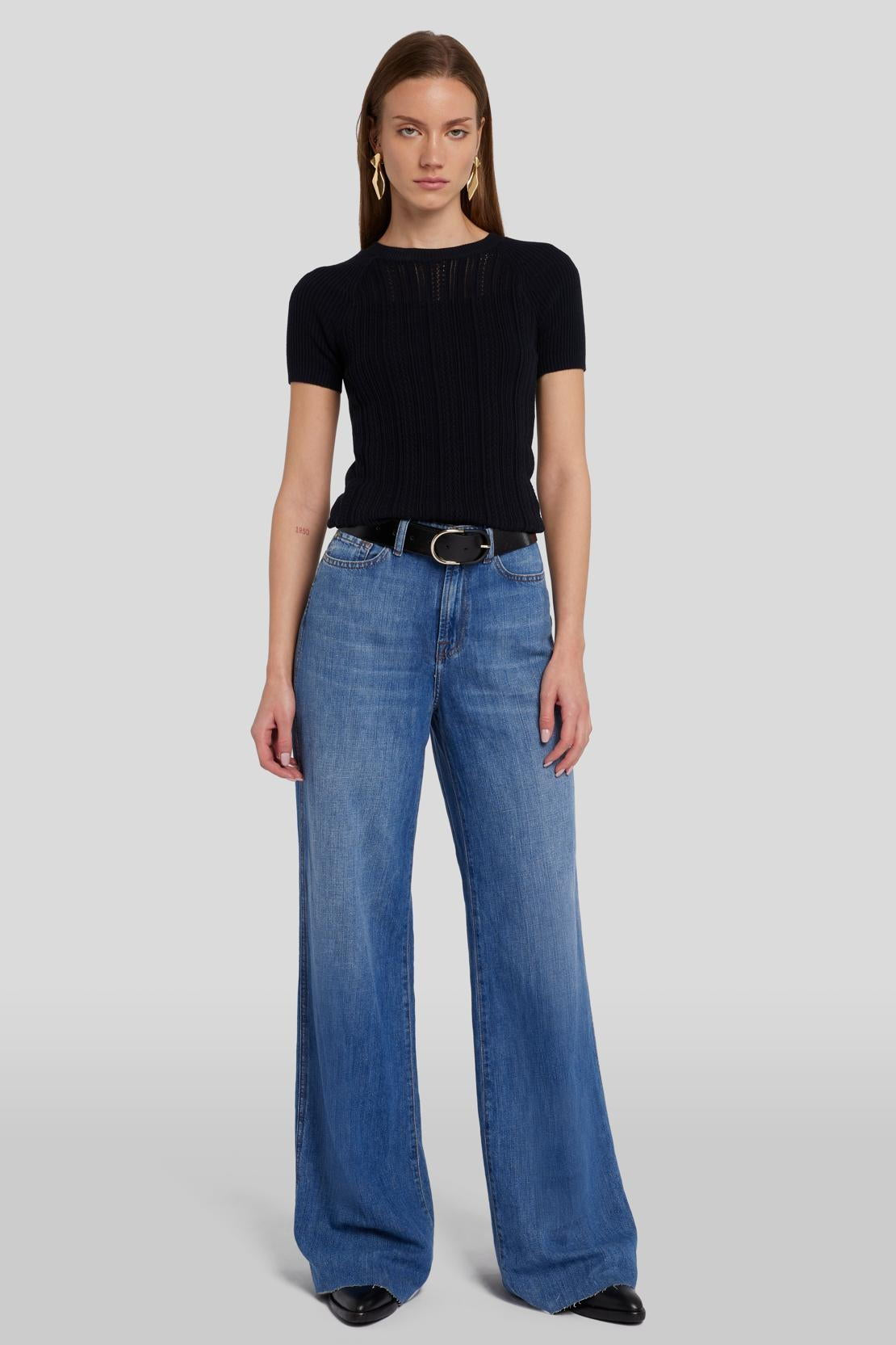 Mixed Stitch Tee Pointelle Black_JSHL5750BK_BK_02