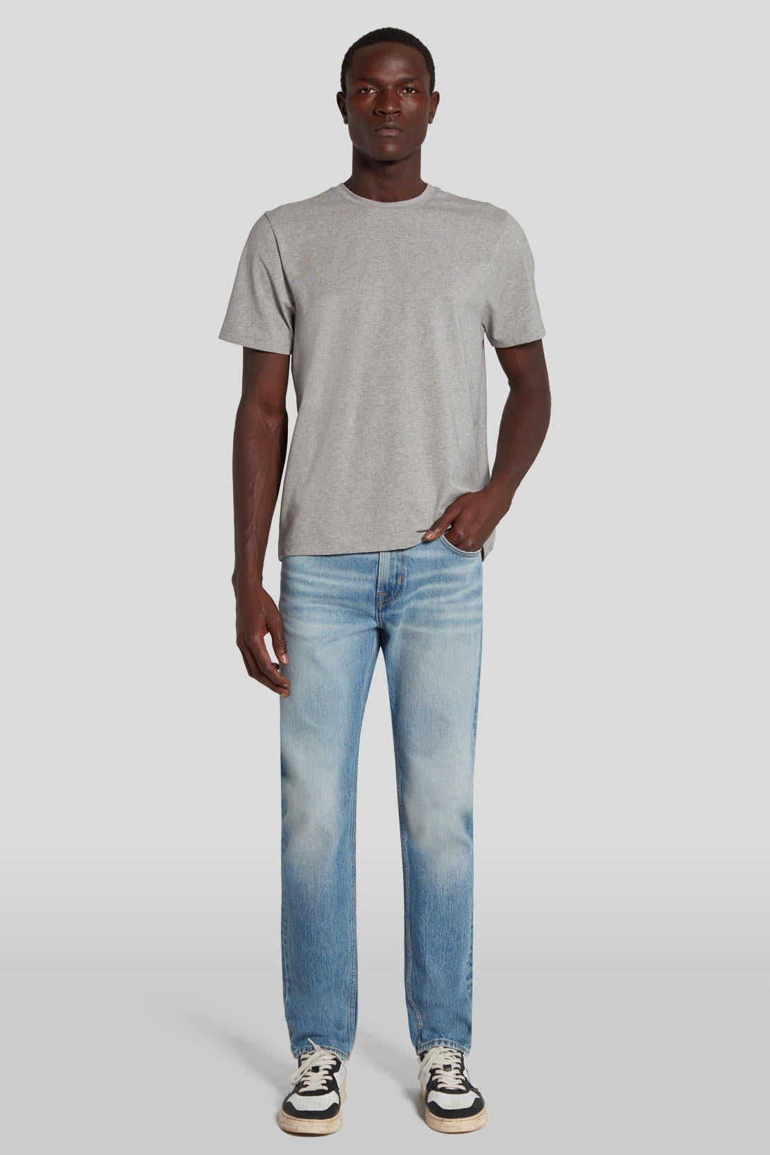 T-Shirt Luxe Performance Grey Melange_JSIM2370GM_GM_02