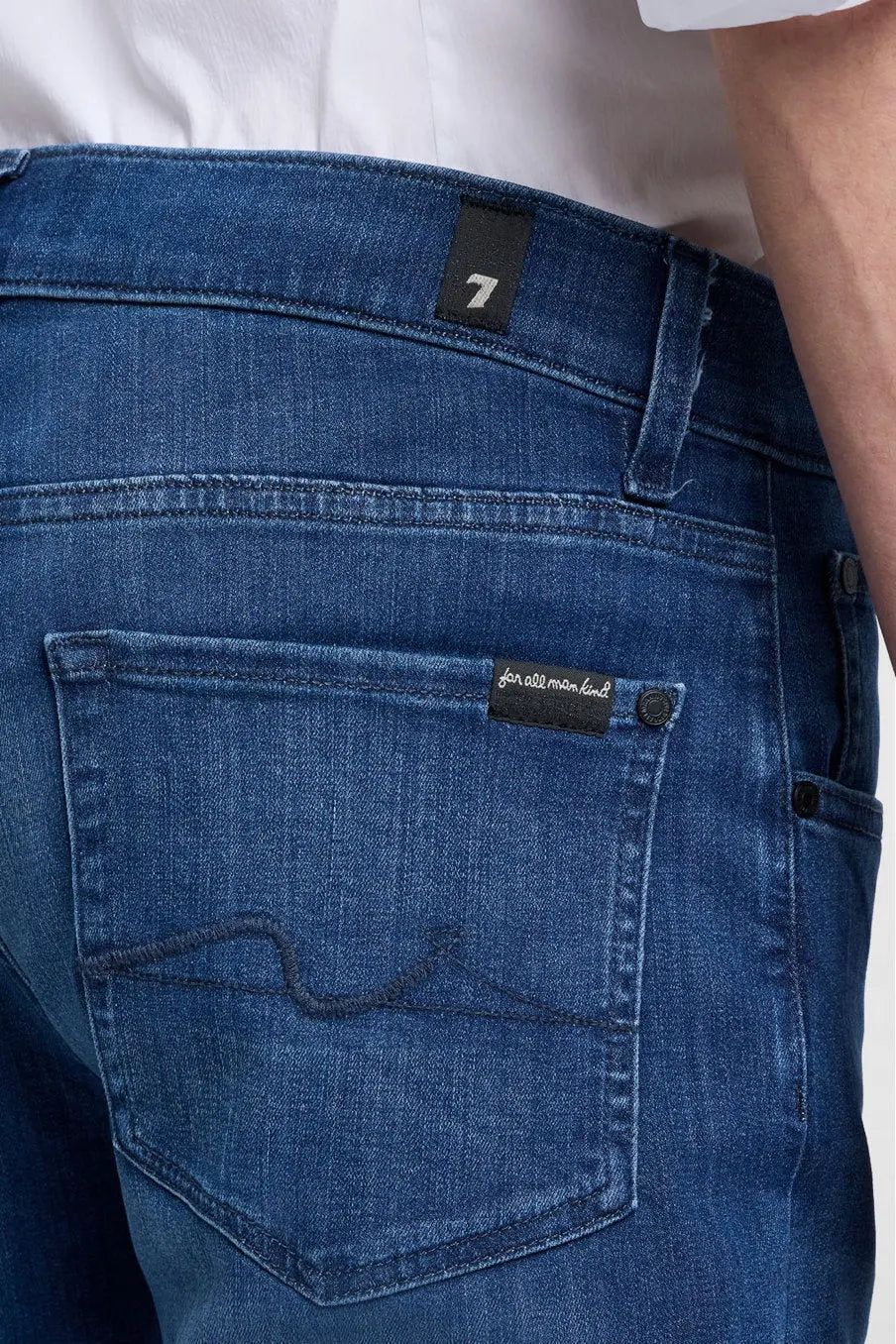 Slimmy Tapered Luxe Performance Plus Mid Blue - BEVAVA