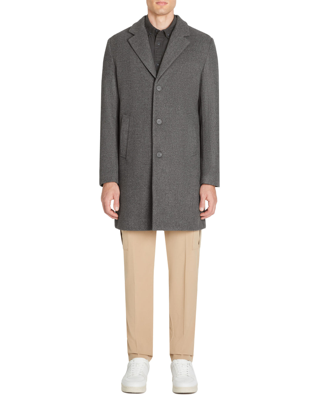 Celio_Long Unlined Coat - Heather Grey_JUBIAIS_GREY MEL_02