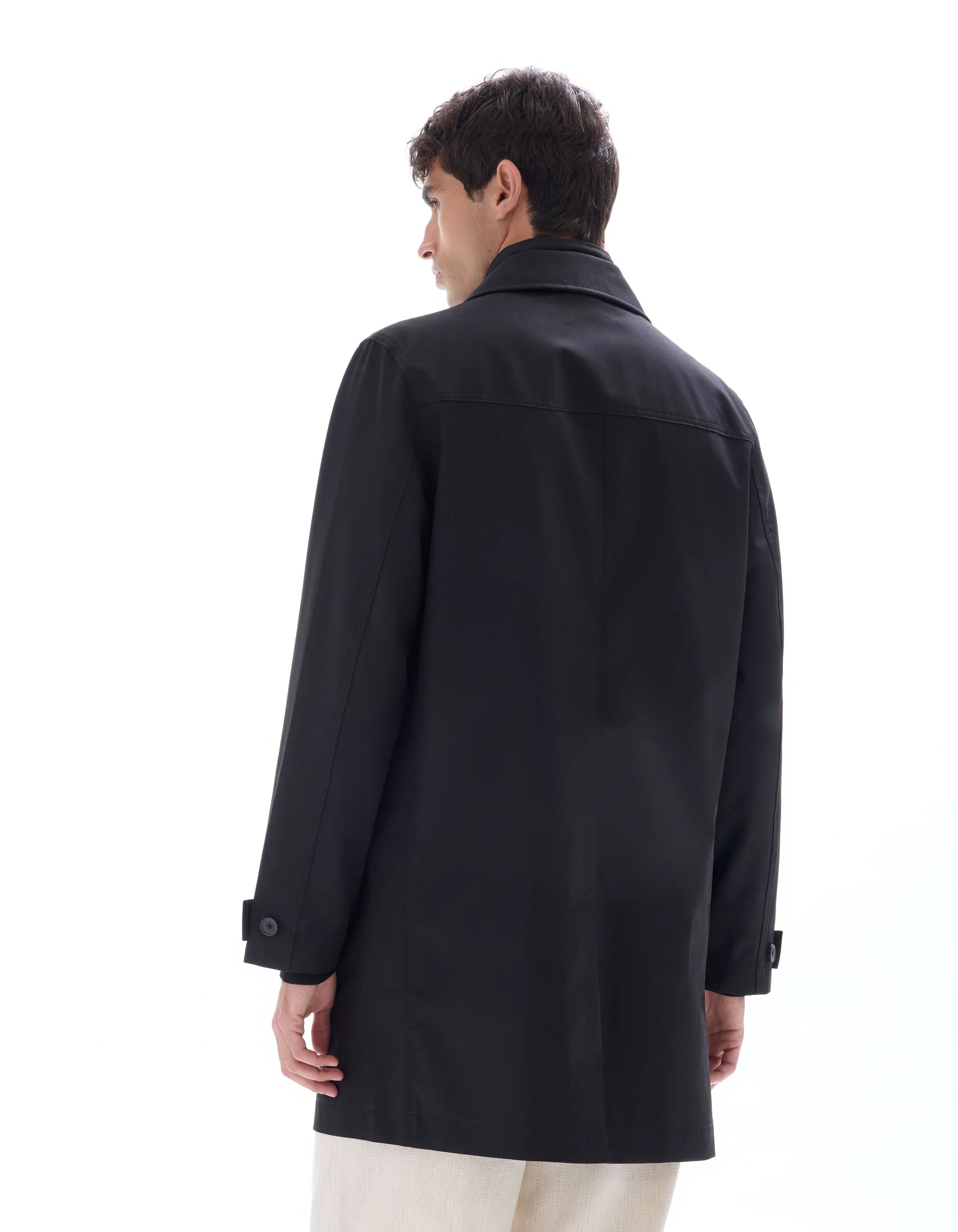 Celio_Black_Trench Coat with Removable Lining_JUCARCOAT1_BLACK_03