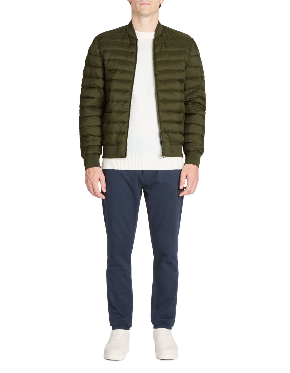 Celio_Khaki Light Bomber Neck Down Jacket_JULIGHTY_KAKI_02