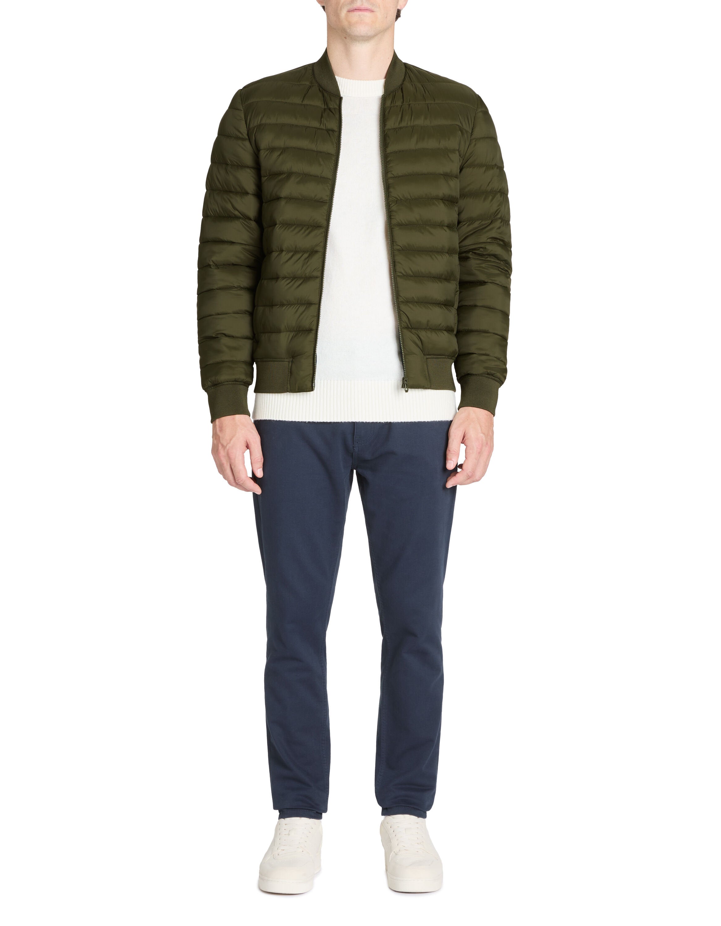 Celio_Khaki Light Bomber Neck Down Jacket_JULIGHTY_KAKI_02