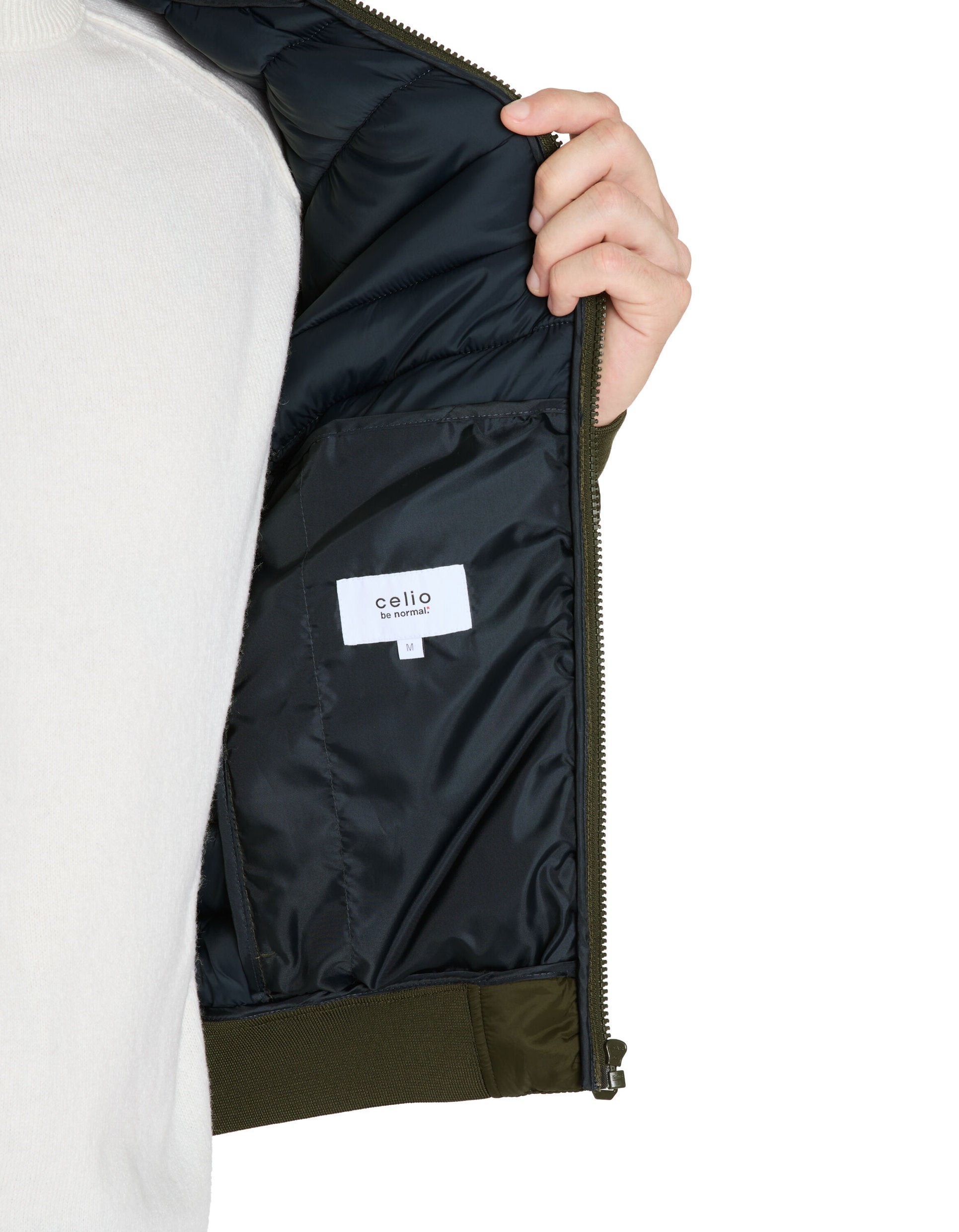 Celio_Khaki Light Bomber Neck Down Jacket_JULIGHTY_KAKI_04