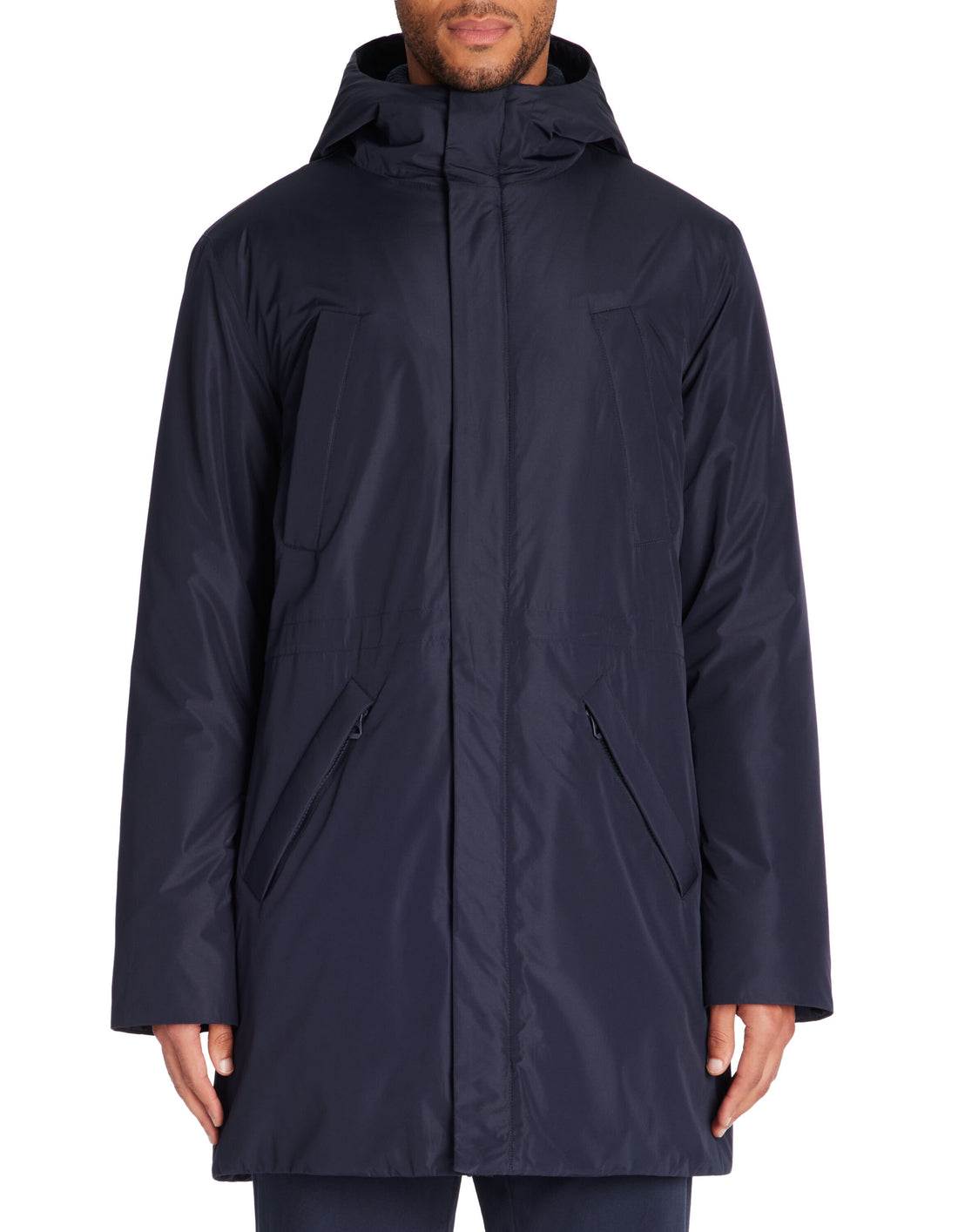 Celio_Navy Long Hooded Parka_JULONGUE_NAVY_01