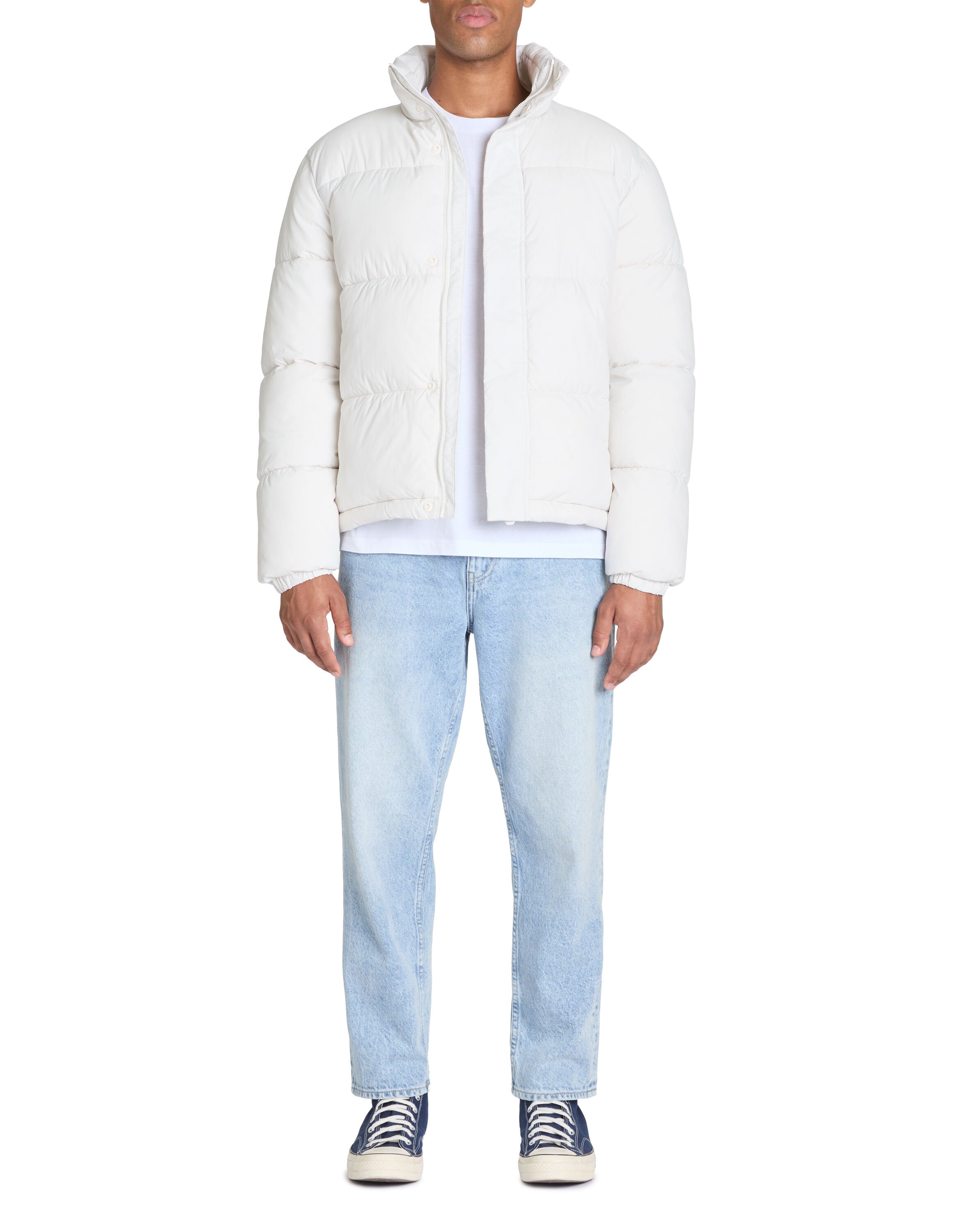 Celio_Ecru Warm Down Jacket with Stand-Up Collar_JUPARIGI_ECRU_02