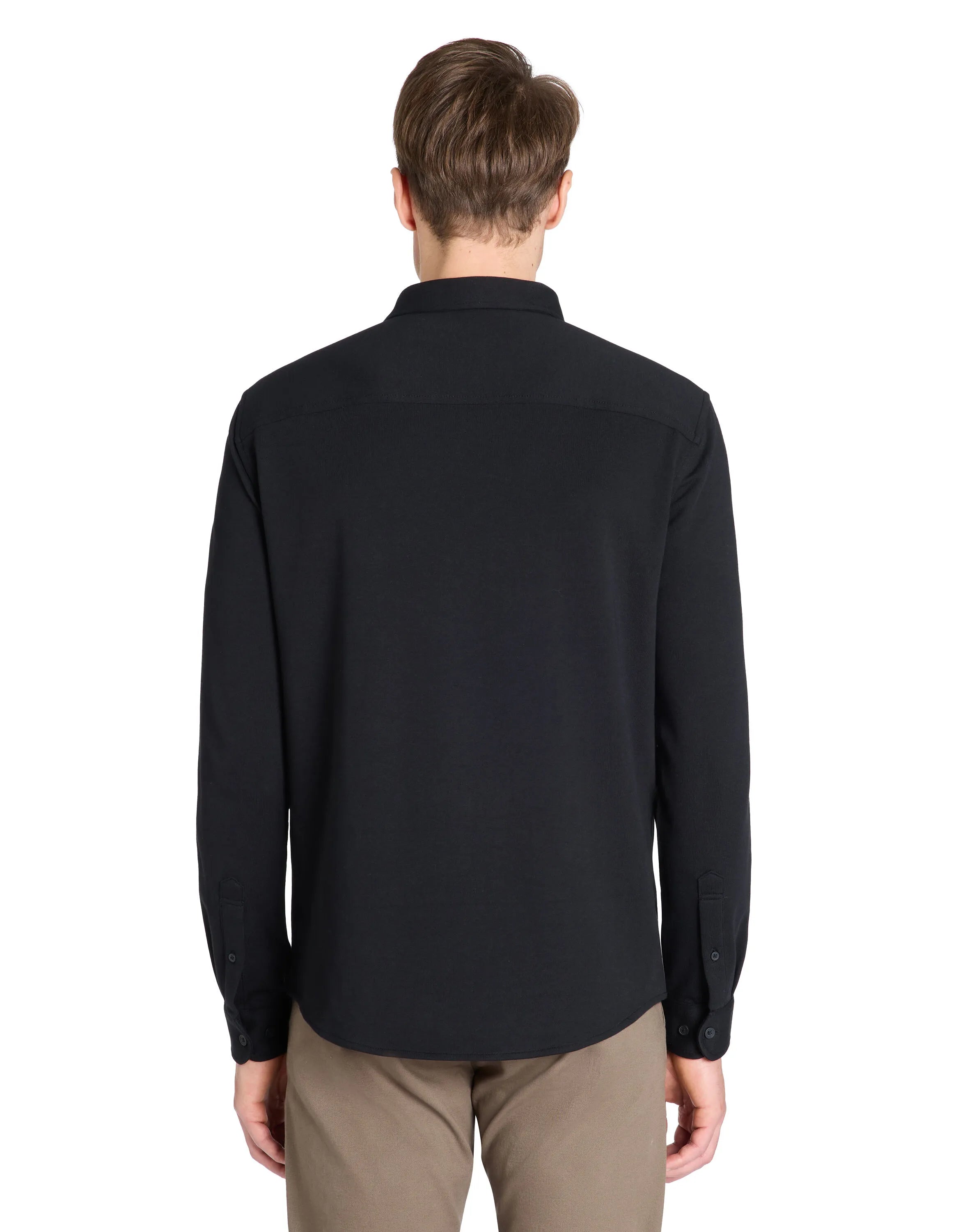 Celio_Black_Regular Jersey Shirt_LAHEM_BLACK_03