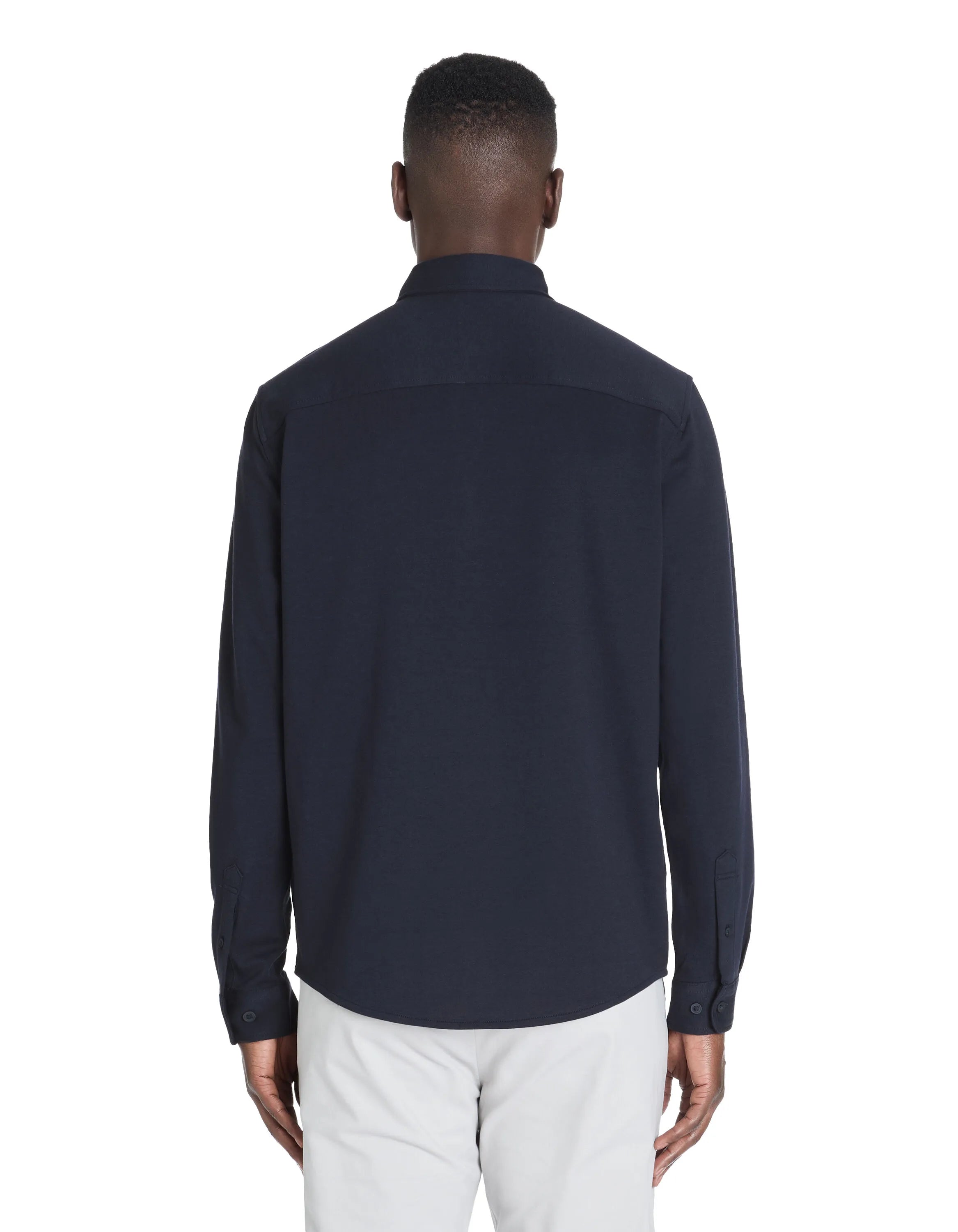 Celio_Navy_Regular Jersey Shirt_LAHEM_NAVY_03