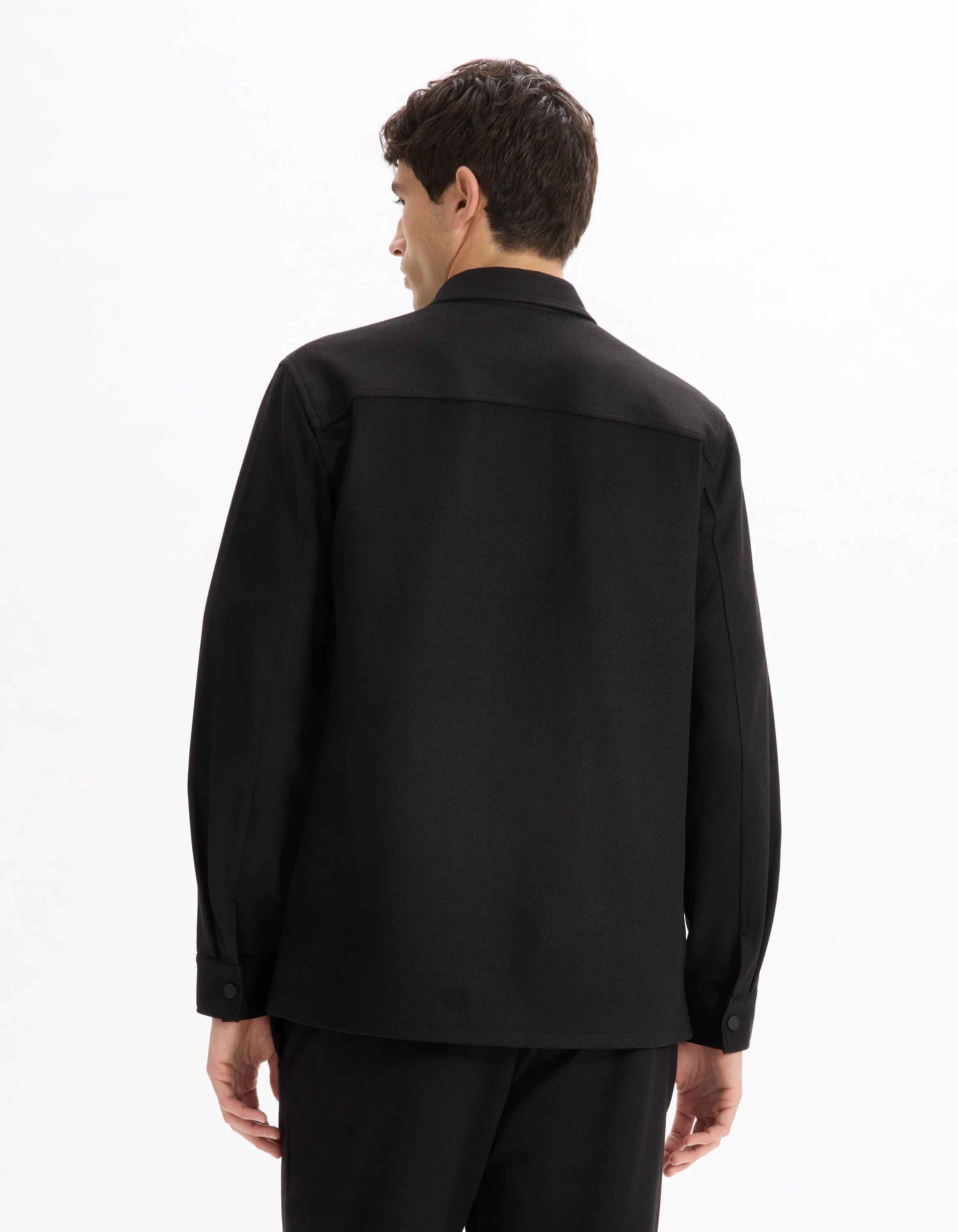 Celio_Black_Textured 2-Pocket Overshirt_LAPOUKI_BLACK_03