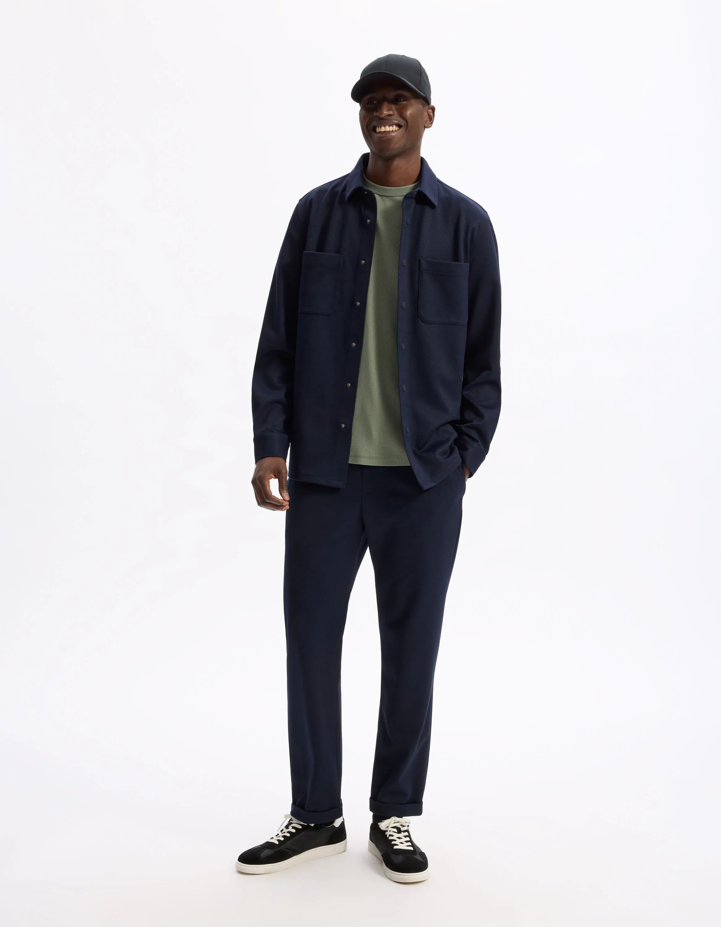 Celio_Navy_Textured 2-Pocket Overshirt_LAPOUKI_NAVY_02