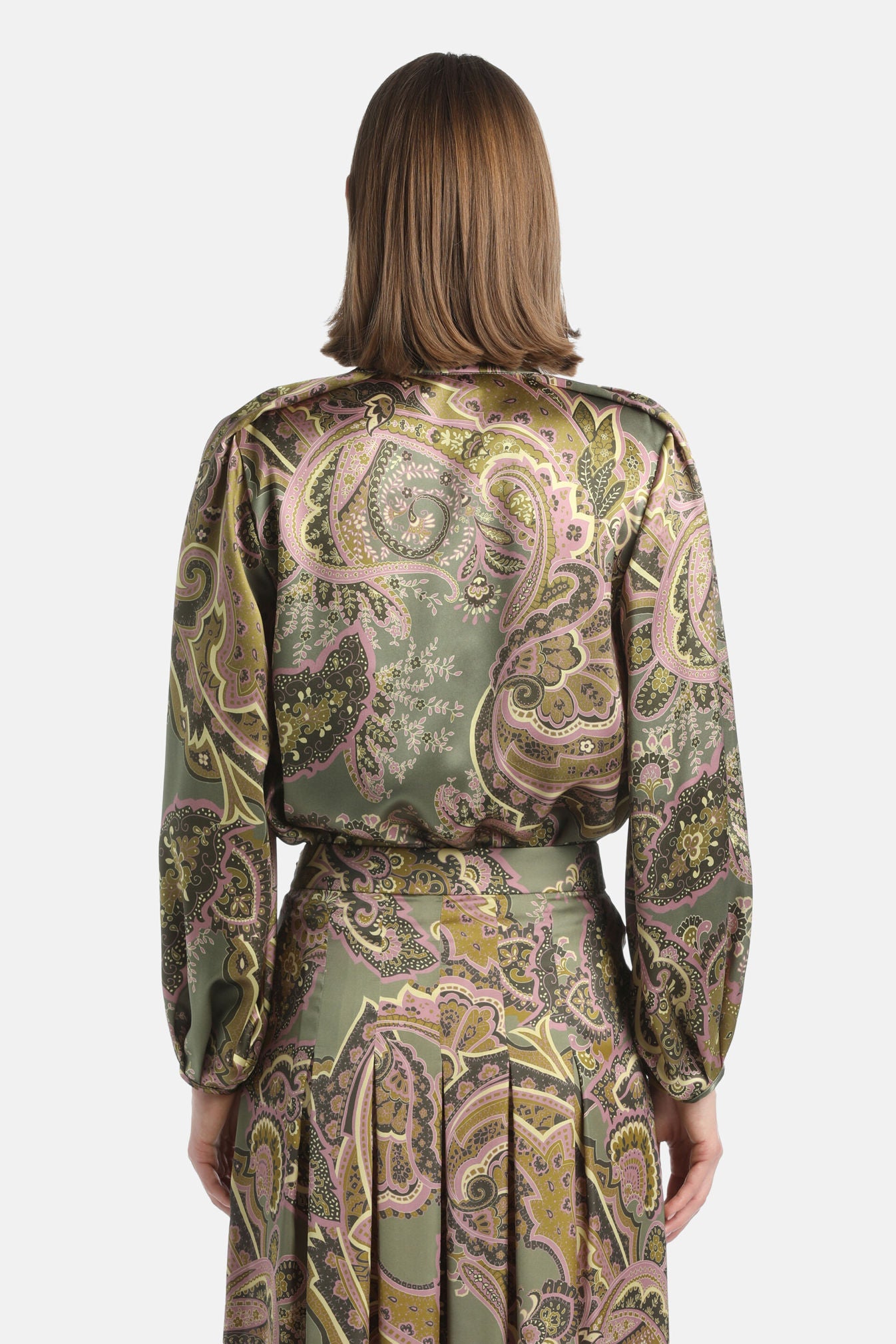 Luisa Spagnoli_Var Verde Rosa_Laterina - Paisley Print Blouse_LATERINA_3982_03