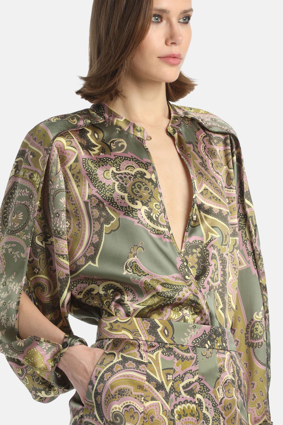 Luisa Spagnoli_Var Verde Rosa_Laterina - Paisley Print Blouse_LATERINA_3982_04