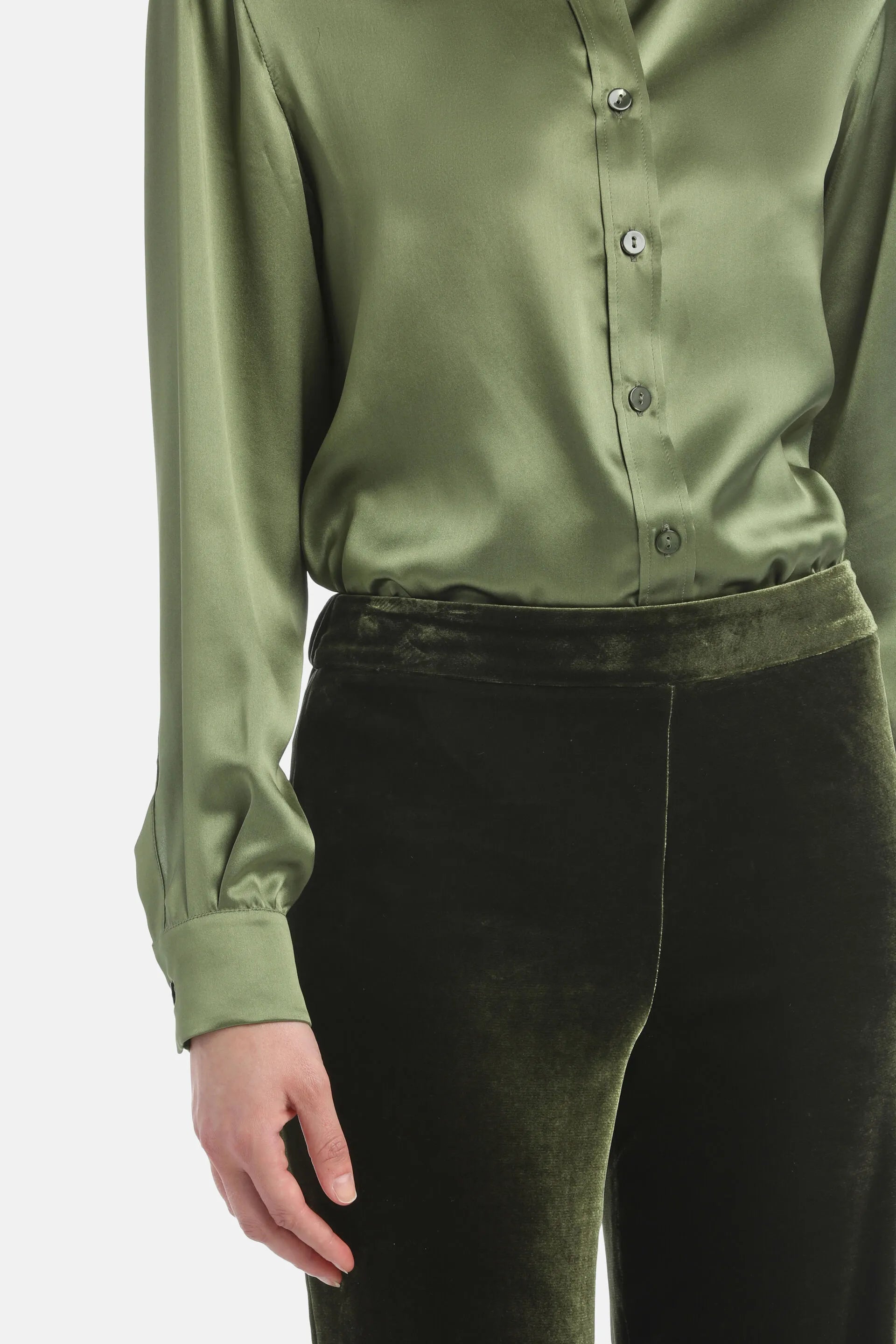 Luisa Spagnoli_Green_Latteria - Silk Shirt_LATTERIA_1712_04