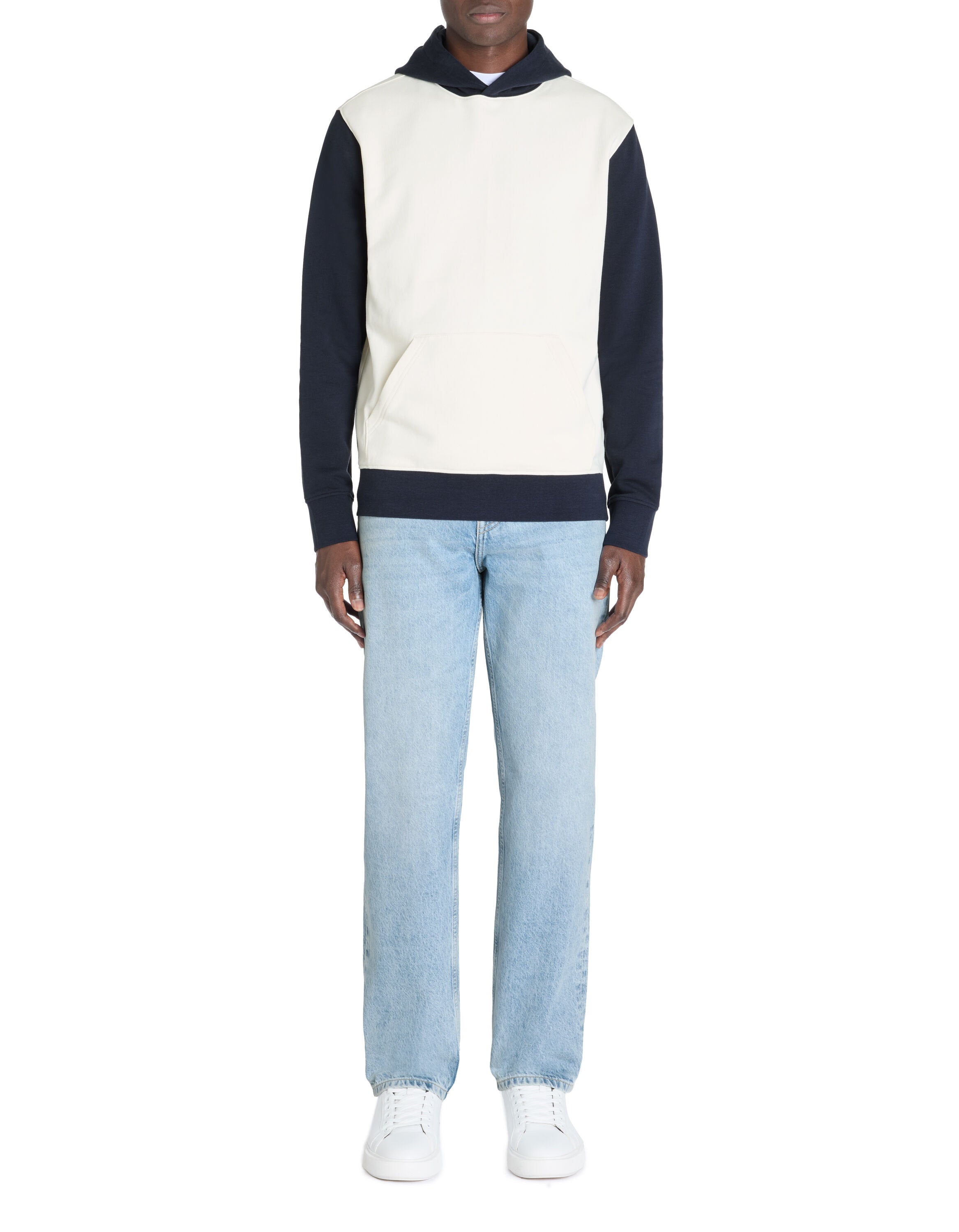 Celio_Navy Regular Hooded Sweatshirt 100% Cotton_LEBICLO_NAVY_01