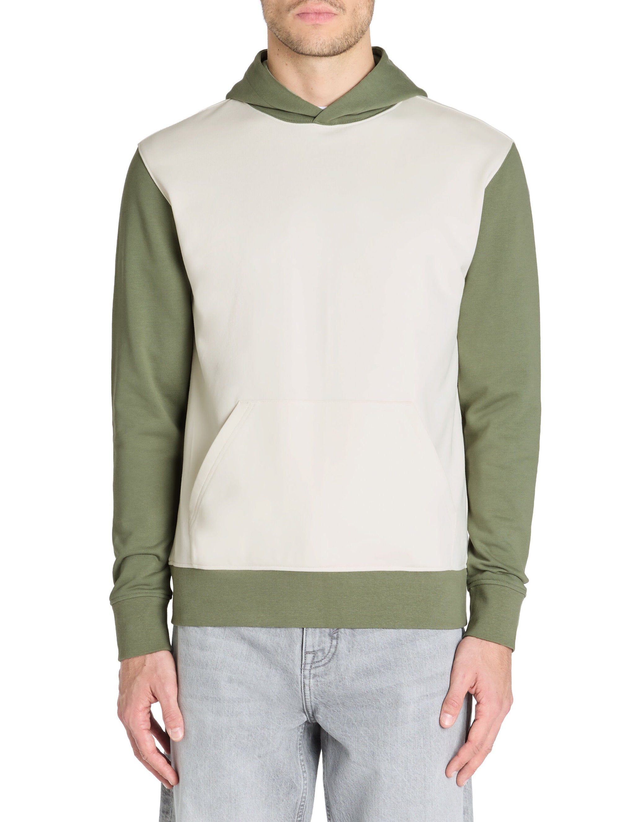 Celio_Green Regular Hooded Sweatshirt 100% Cotton_LEBICLO_SAUGE_02