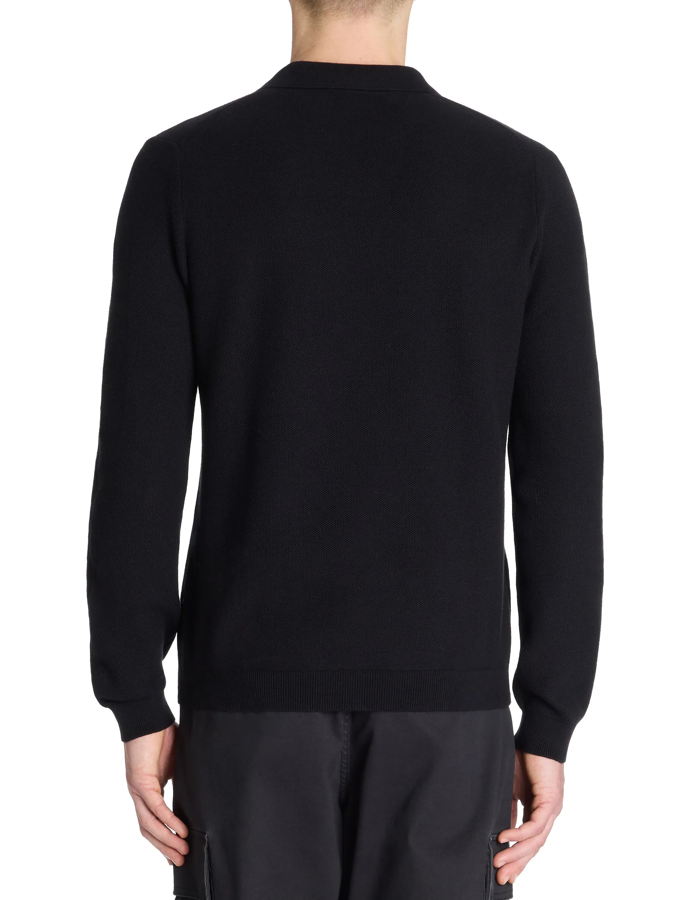 Celio_Black_100% Cotton Shark Neck Sweater_LEBIREQUIN_BLACK_03