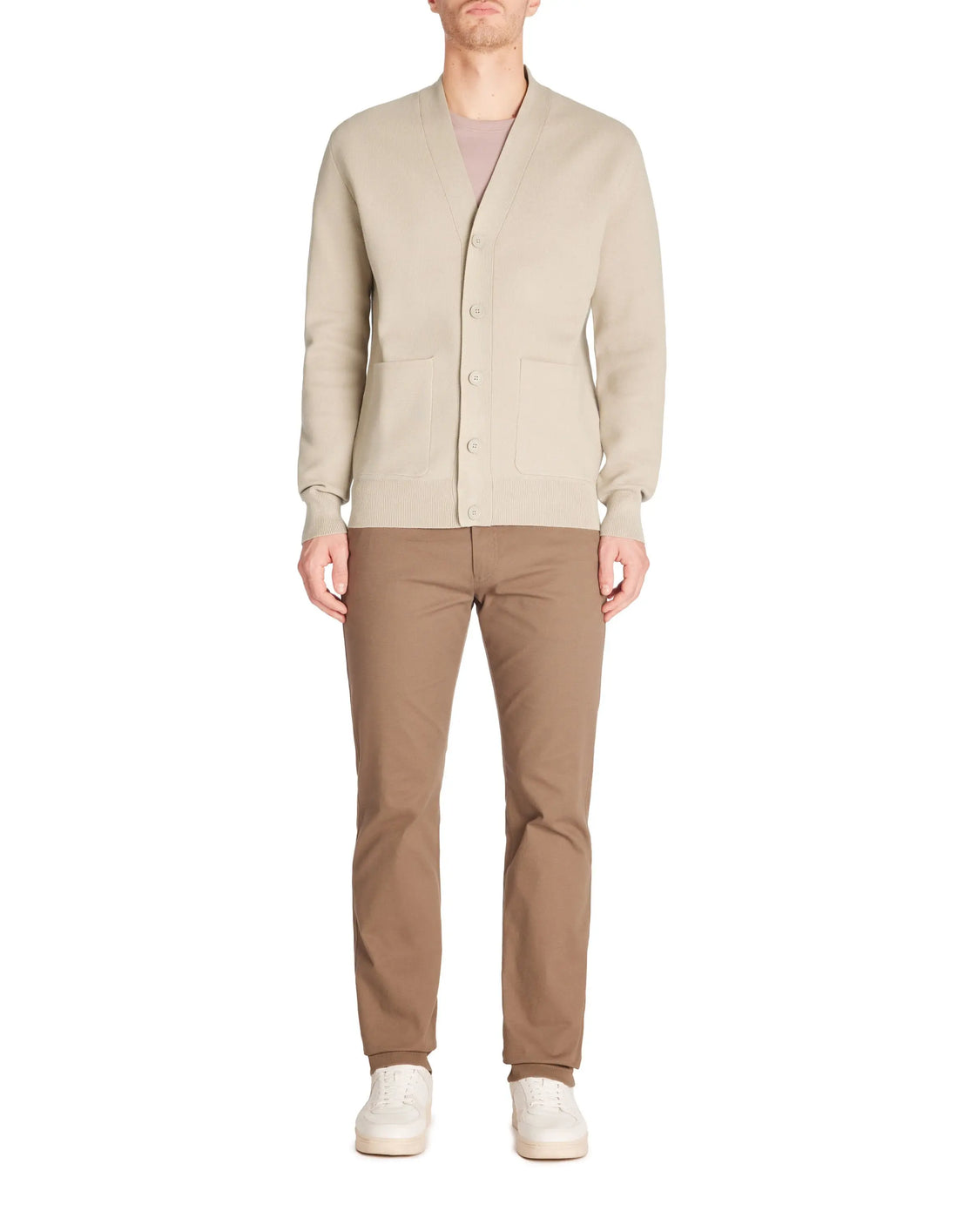 Celio_Cotton-Blend Cardigan - Taupe_LECARDI_CLAY_02