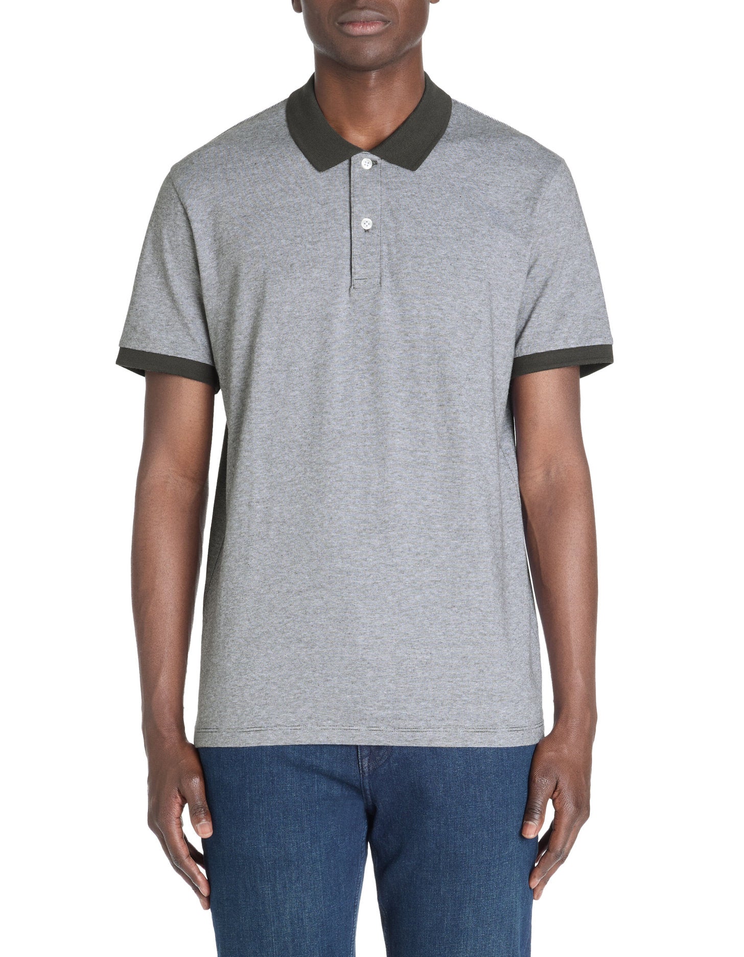Celio_Anthracite Regular Polo 100% Cotton_LECHECK_ANTHRACITE_02
