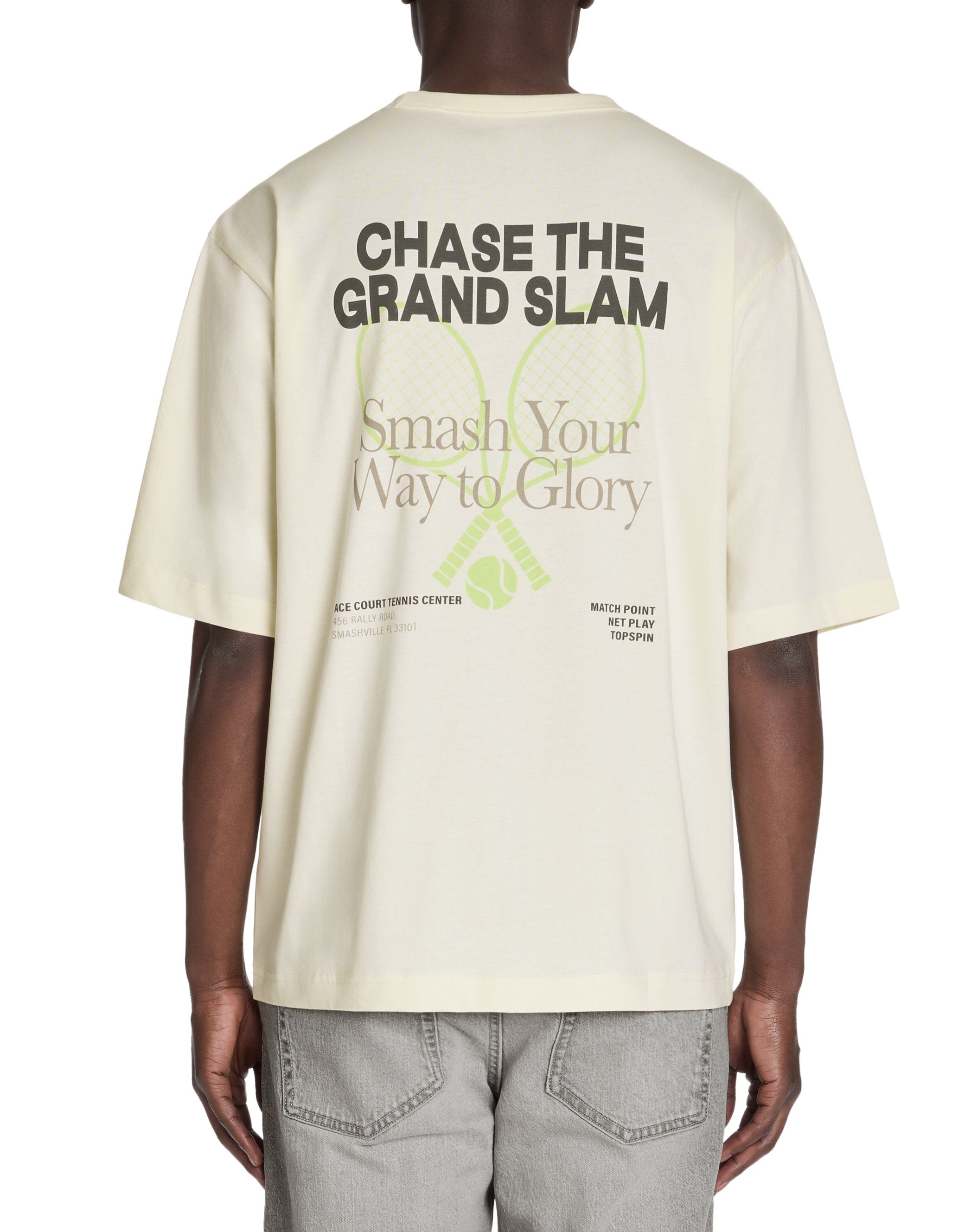 Celio_White Oversized T-Shirt Round Neck 100% Cotton_LECLUB_OFF WHITE_03