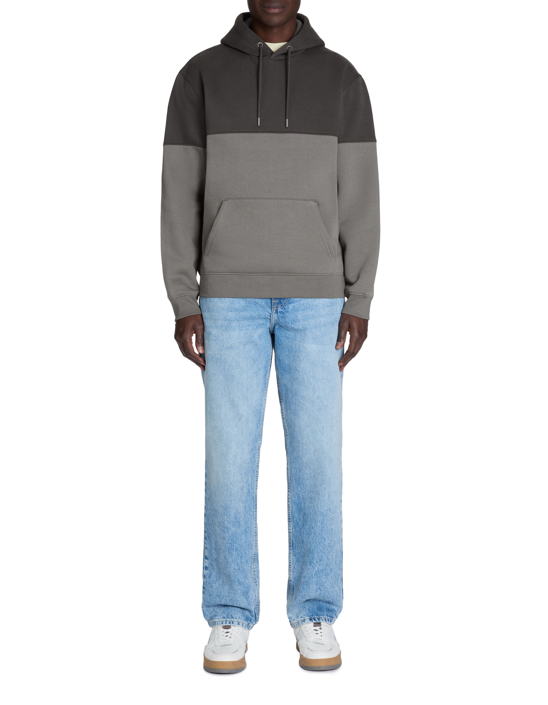 Celio_Anthracite Regular Cotton Hooded Sweatshirt_LECOBLOCO_ANTHRACITE_02