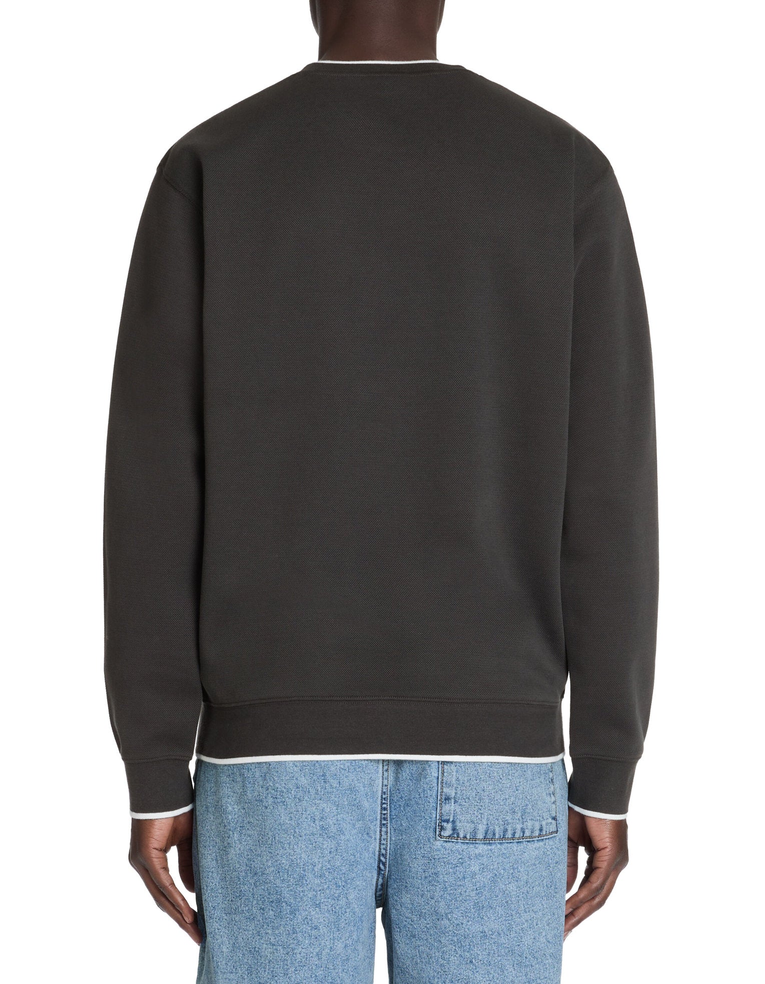Celio_Anthracite Regular Round Neck Cotton Blend Sweatshirt_LEDOUPIKE_ANTHRACITE_03