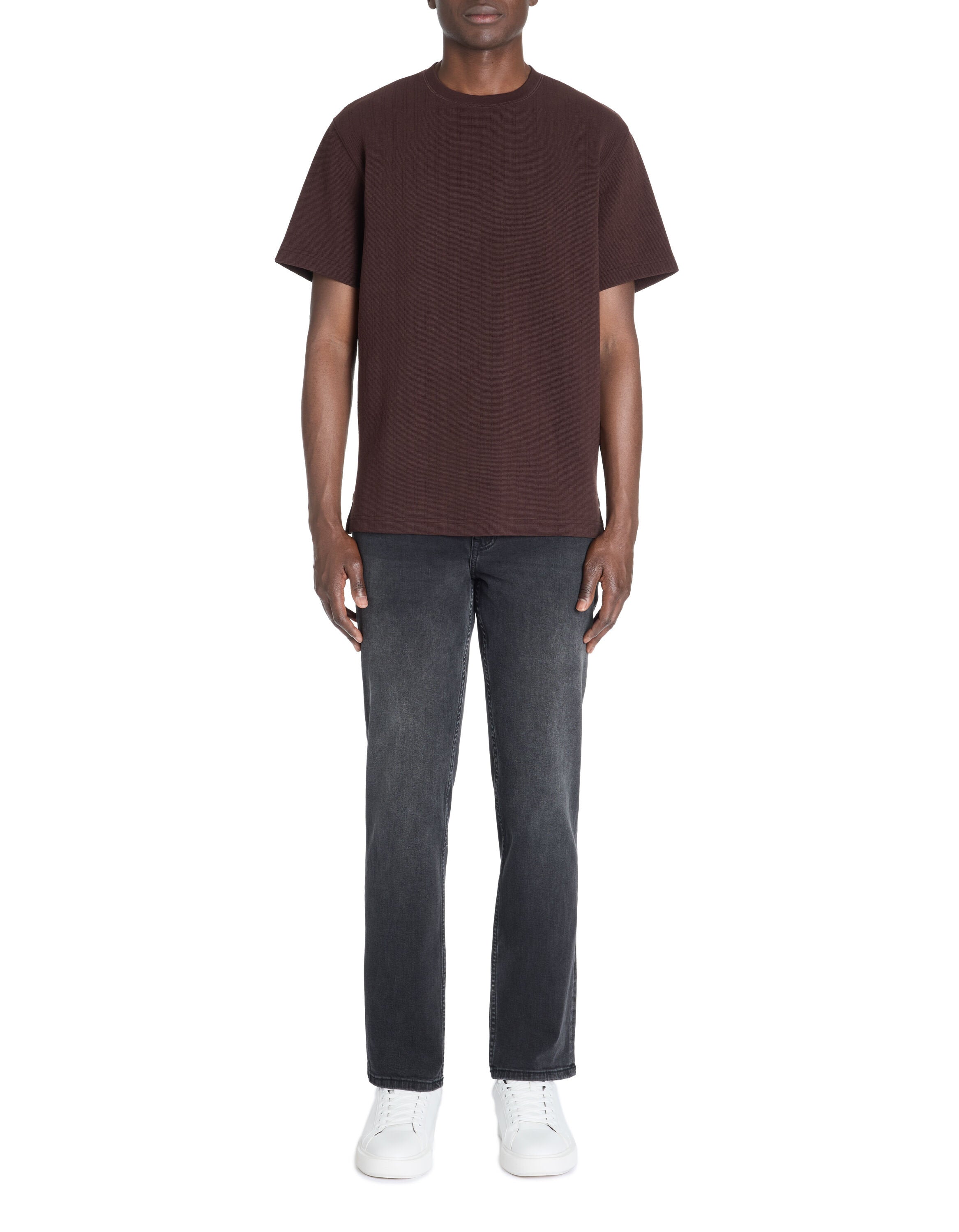 Celio_Brown Oversized T-Shirt Round Neck 100% Cotton_LEGACHE_BROWN_01