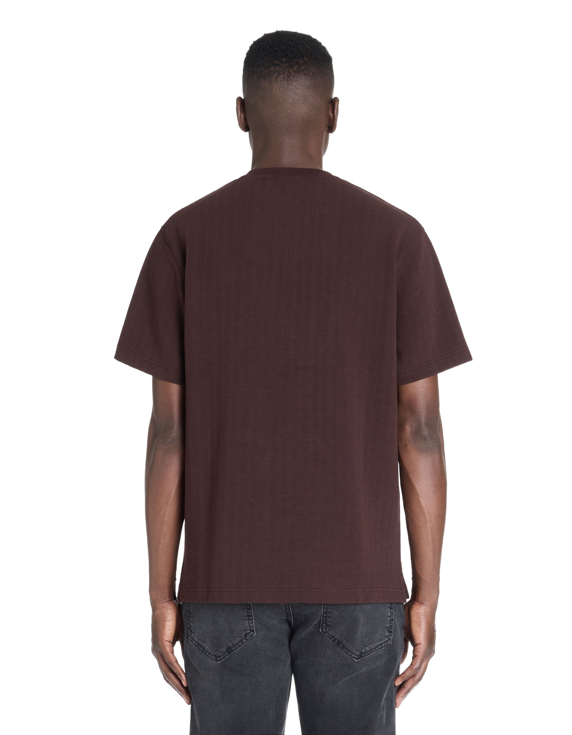 Celio_Brown Oversized T-Shirt Round Neck 100% Cotton_LEGACHE_BROWN_03