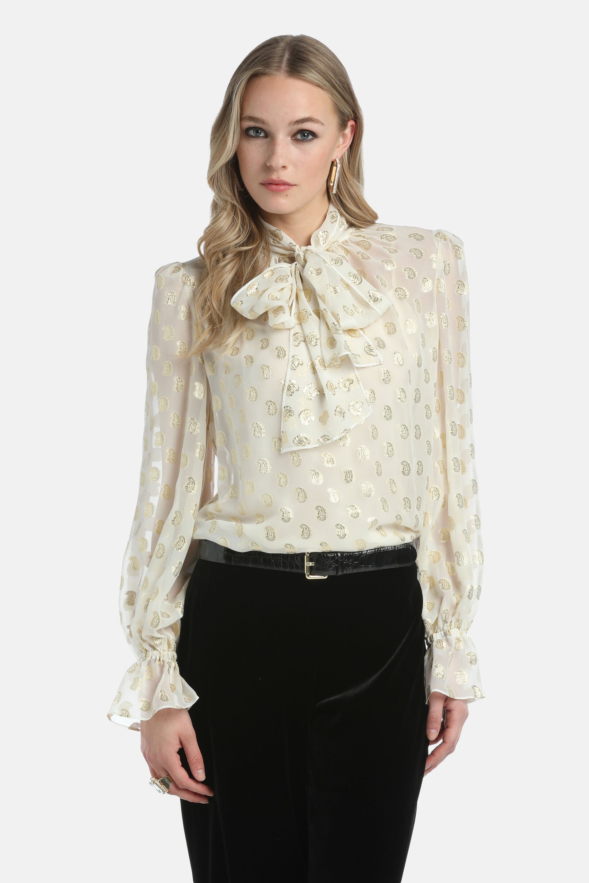 Luisa Spagnoli_Var Panna Oro_Lenticchia - Silk Blouse_LENTICCHIA_3916_01