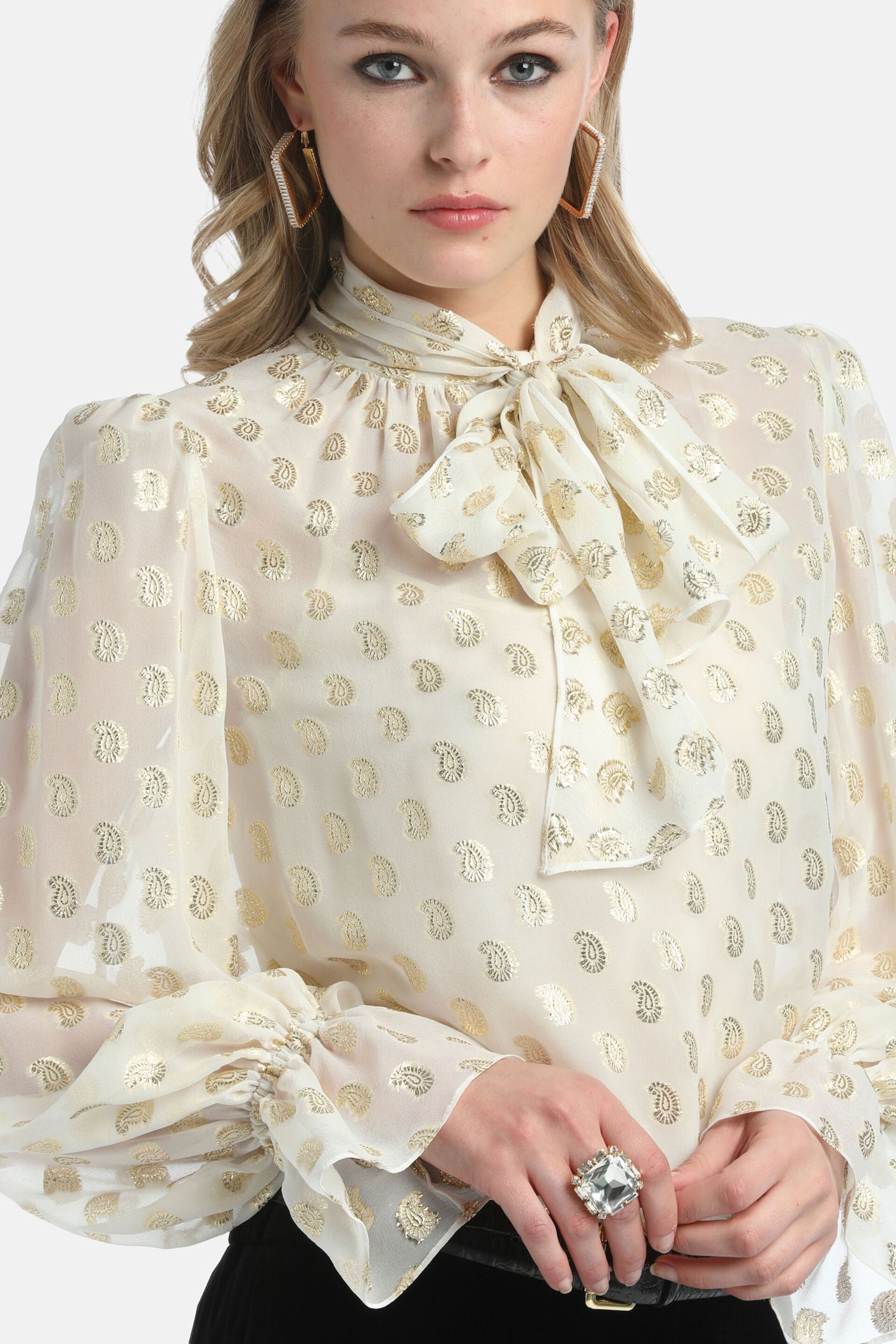 Luisa Spagnoli_Var Panna Oro_Lenticchia - Silk Blouse_LENTICCHIA_3916_03