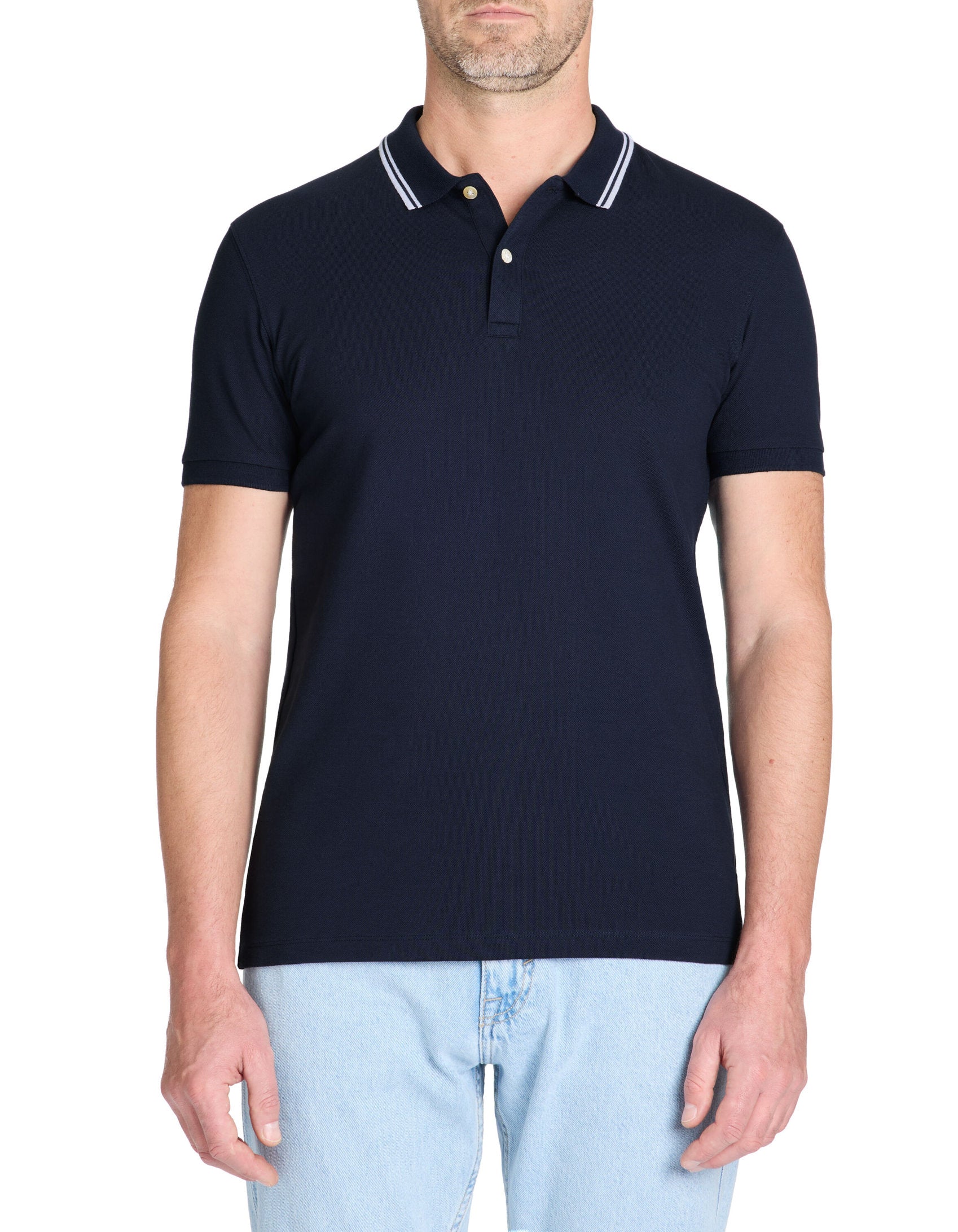 Celio_Marine Polo Slim Coton Stretch_LEPRIME_NAVY_01