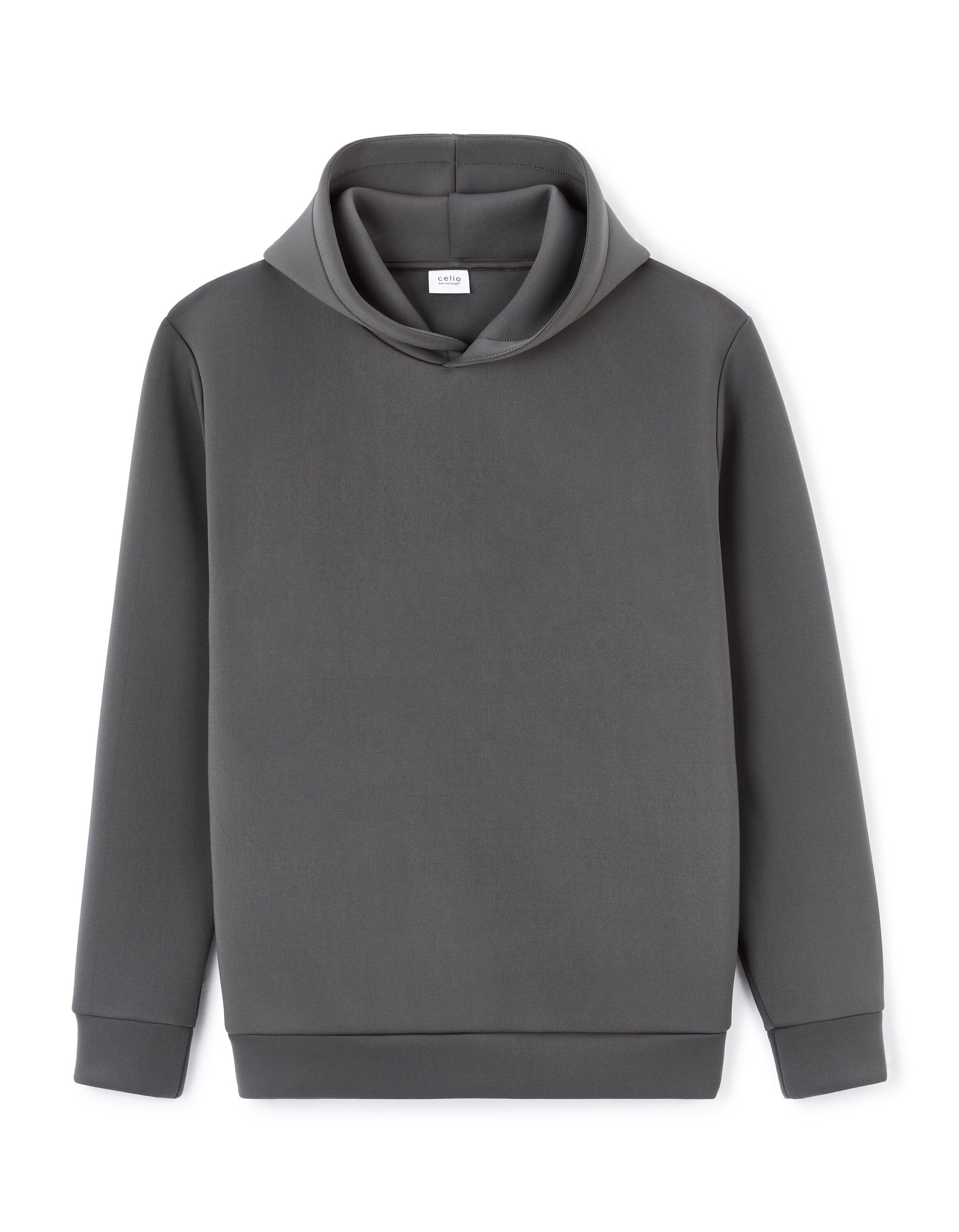 Celio_Oversized Stretch Hooded Sweatshirt - Gray_LESCUBA_GREY_03