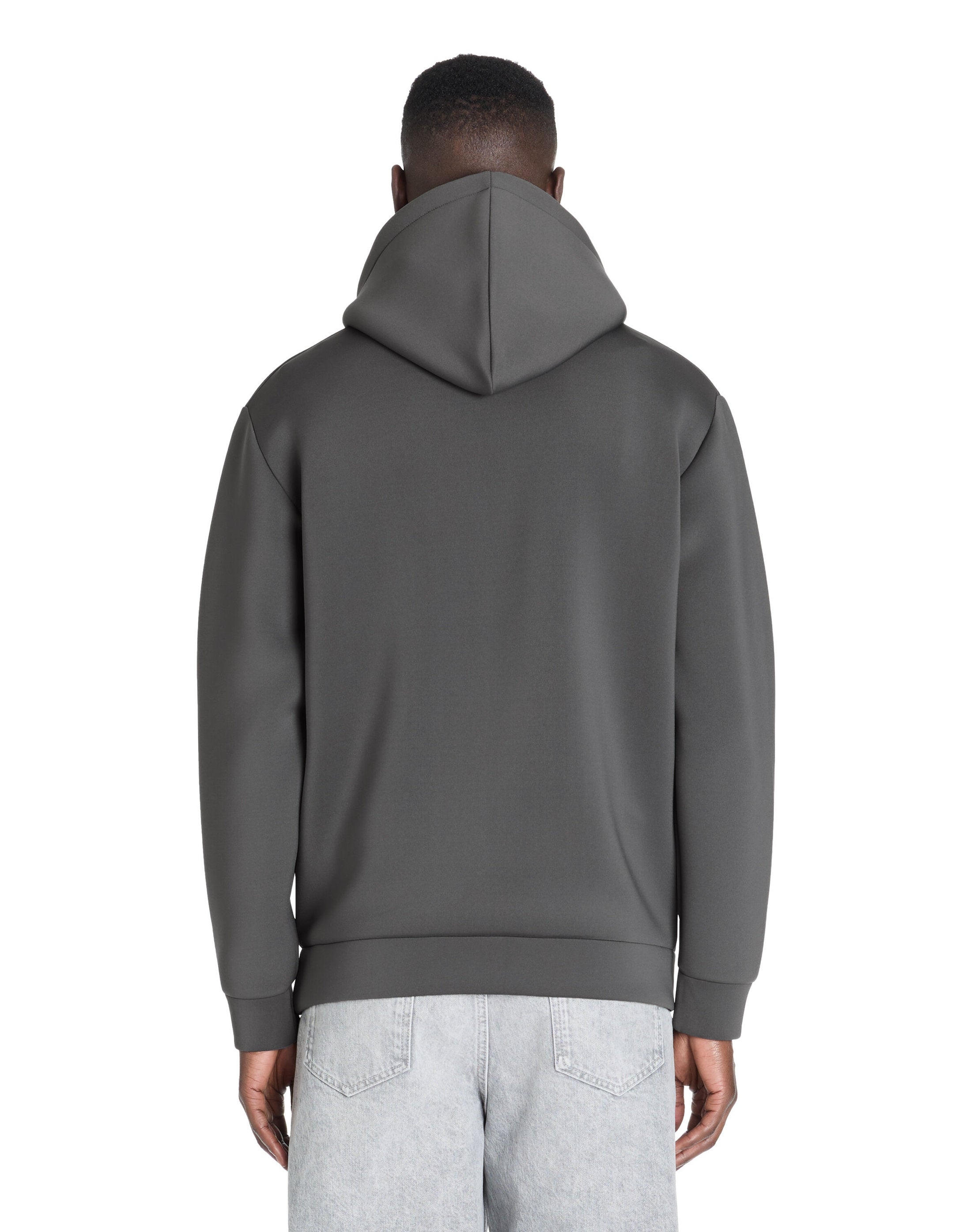 Celio_Oversized Stretch Hooded Sweatshirt - Gray_LESCUBA_GREY_04