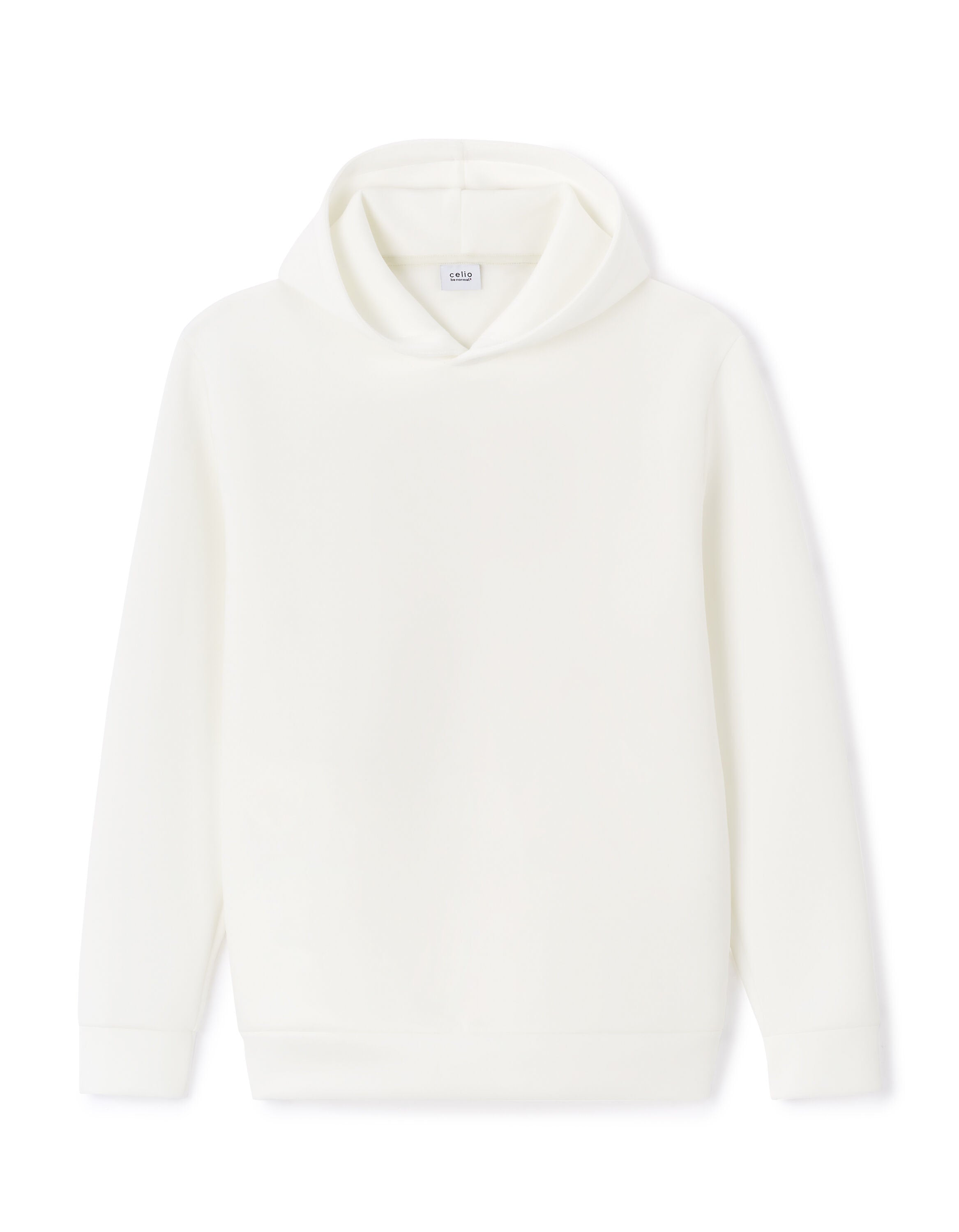Celio_Oversized Stretch Hooded Sweatshirt - White_LESCUBA_OFF WHITE_03