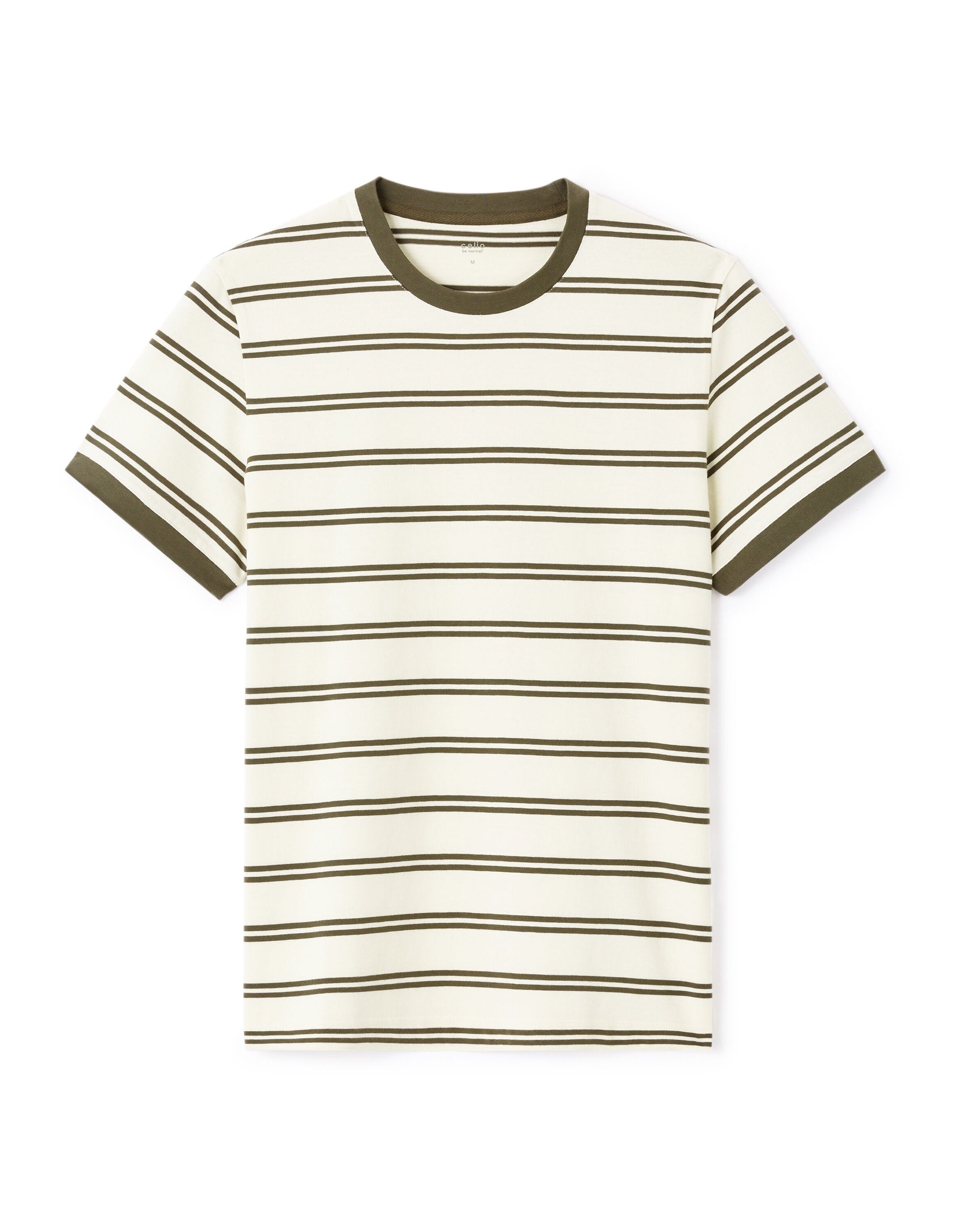 Celio_Burgundy 100% Cotton Straight Crew Neck T-Shirt_LESMARTEE_BURGUNDY_04