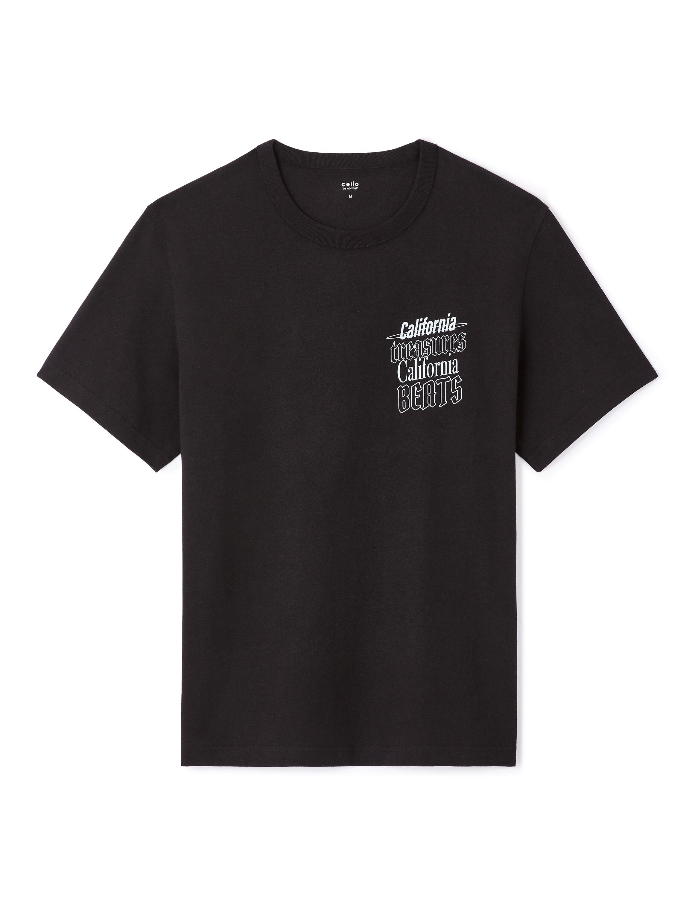 Celio_Black 100% Cotton Round-Neck Boxy T-Shirt_LETYPO_BLACK_04