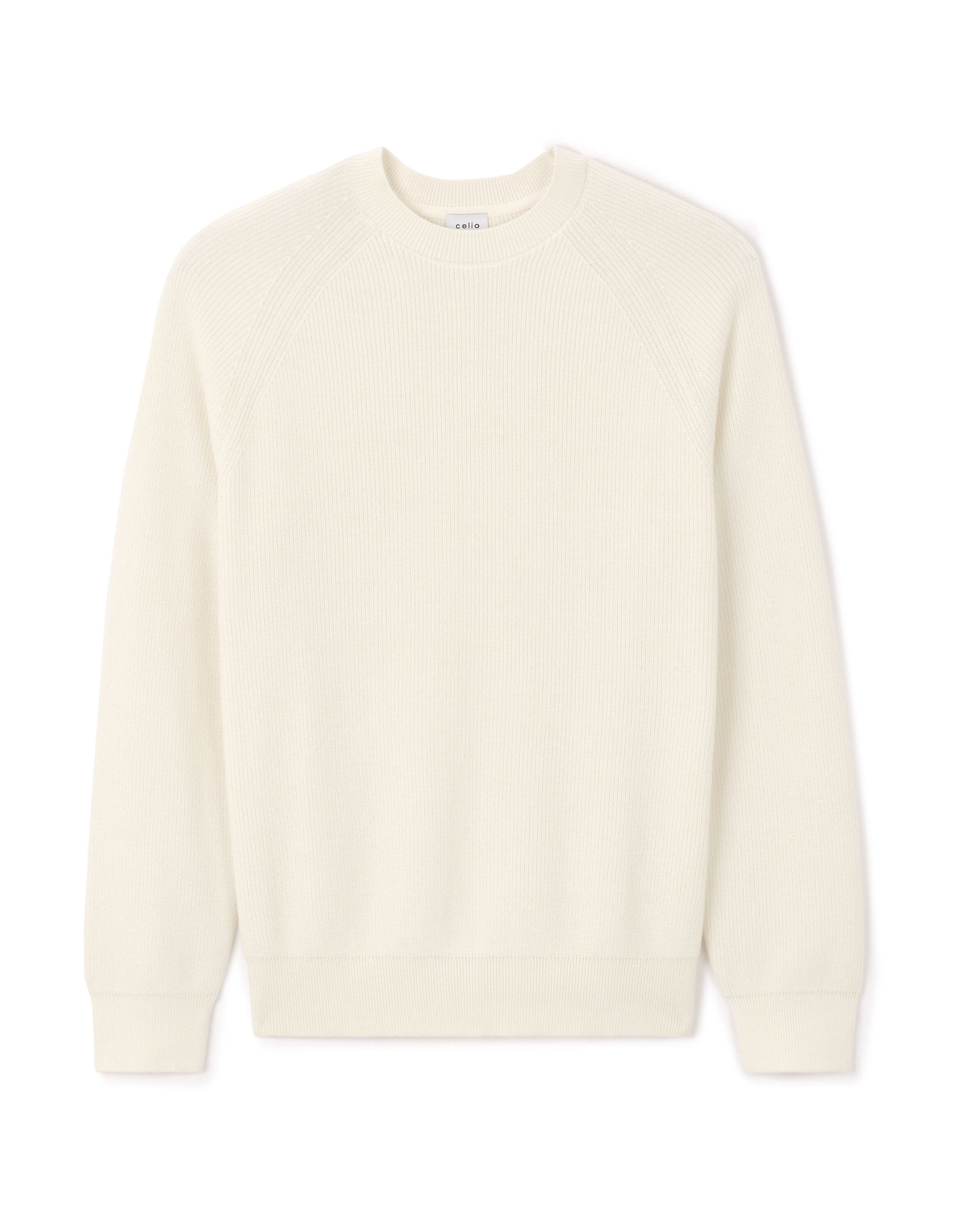 Celio_100% Cotton Round Neck Sweater - Beige_LEXTER_ECRU_03