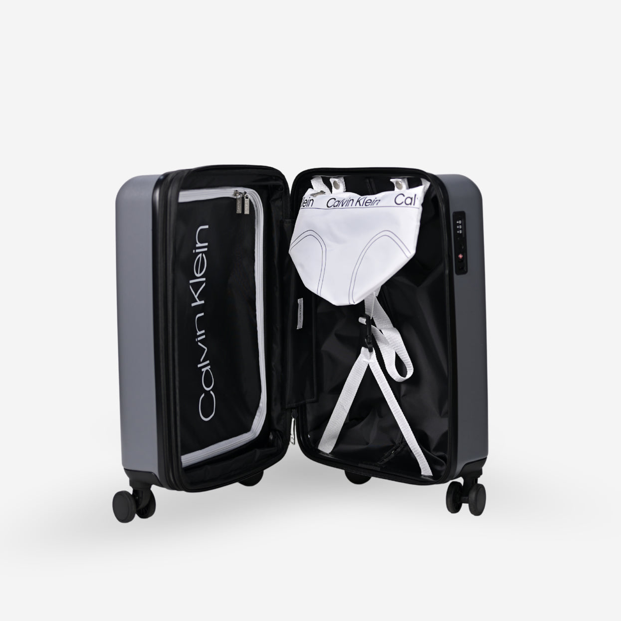 Calvin Klein_Grey_Calvin Klein Charcoal Cabin Luggage_LH118HO5_CHA_04