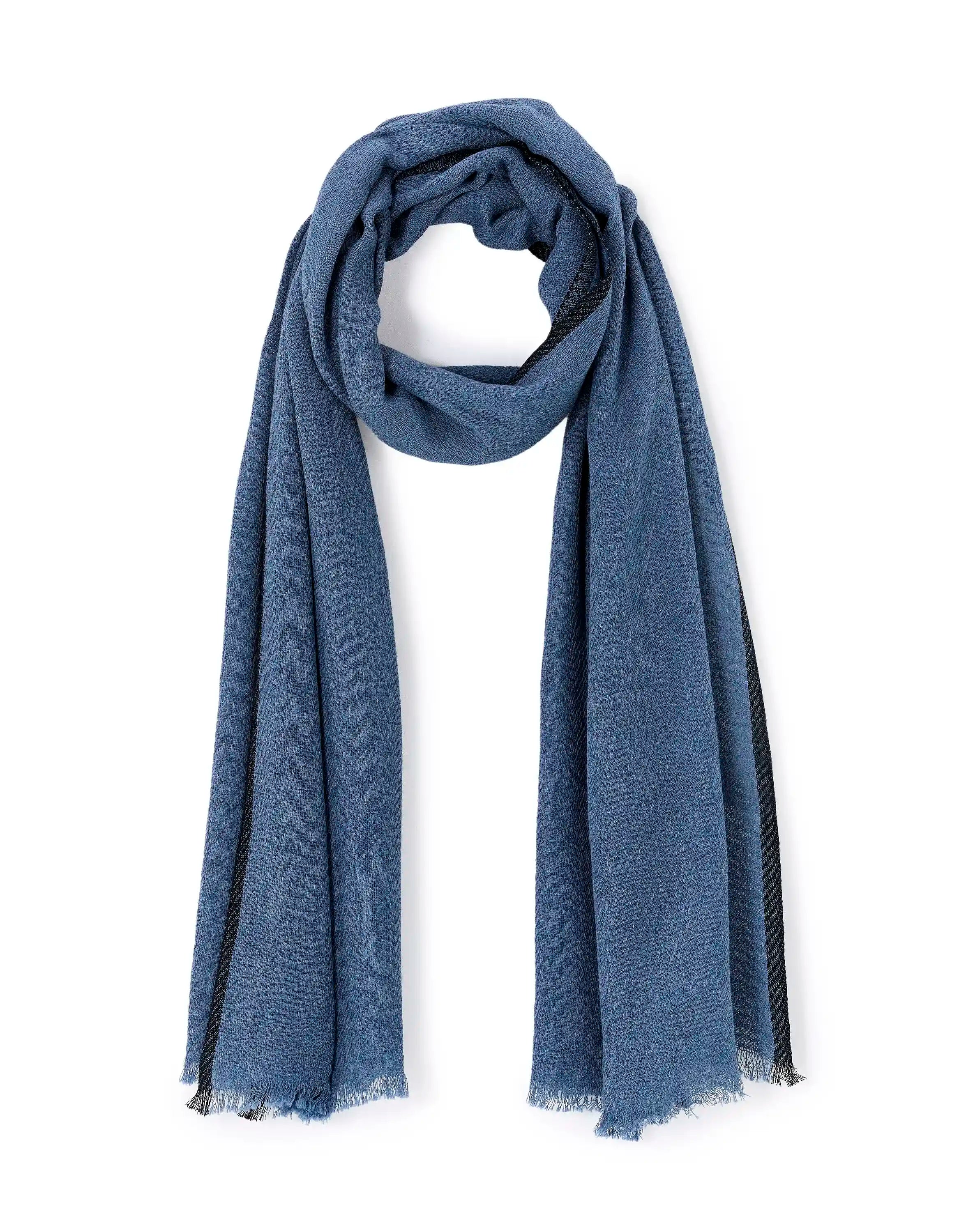 Celio_Navy_100% Cotton Scarf_LISCASOLID_NAVY_01