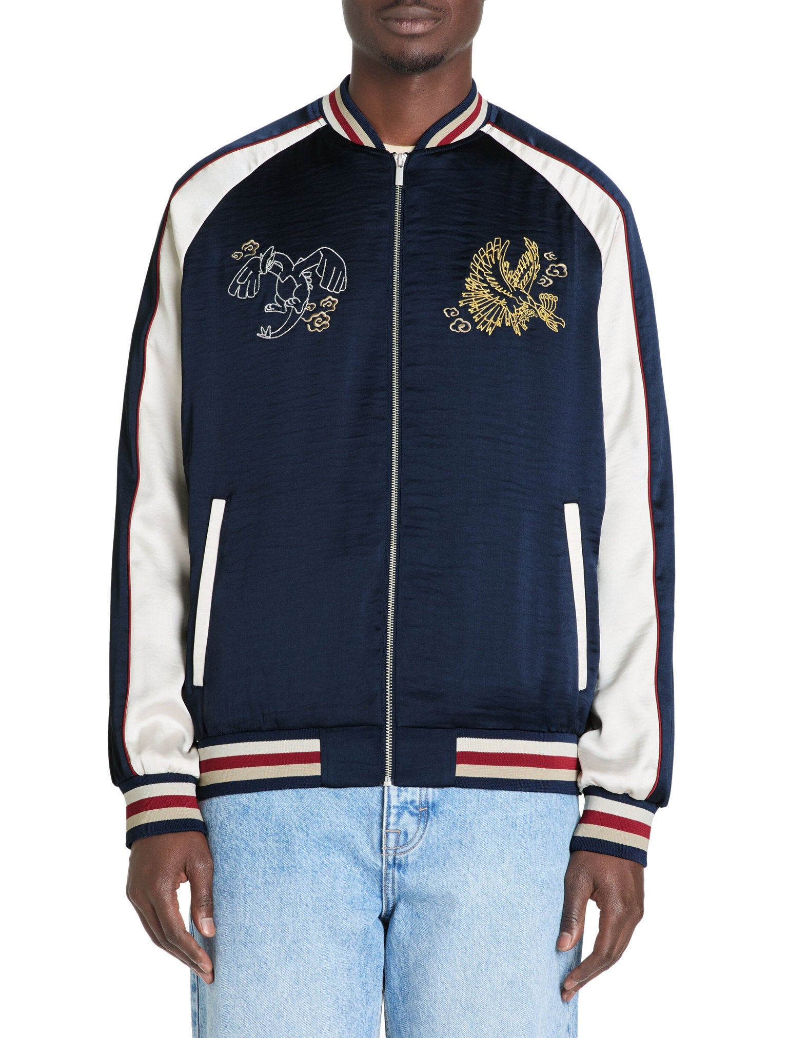 Celio_PokŽmon Lugia & Ho-Oh Embroidered Jacket_LJUPIK_BLUE_01