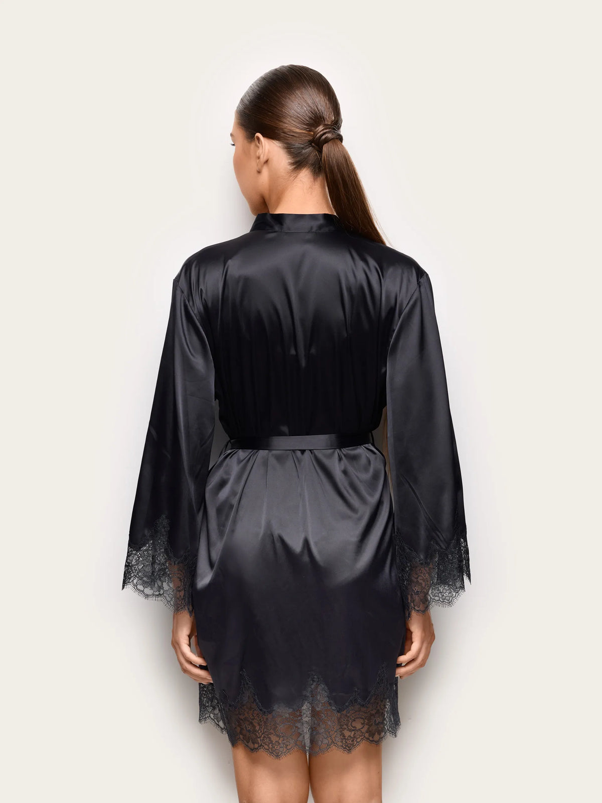 Yamamay BLACK Women Kimono - Midnight Satin SKU: LKID193002_072 Image 03
