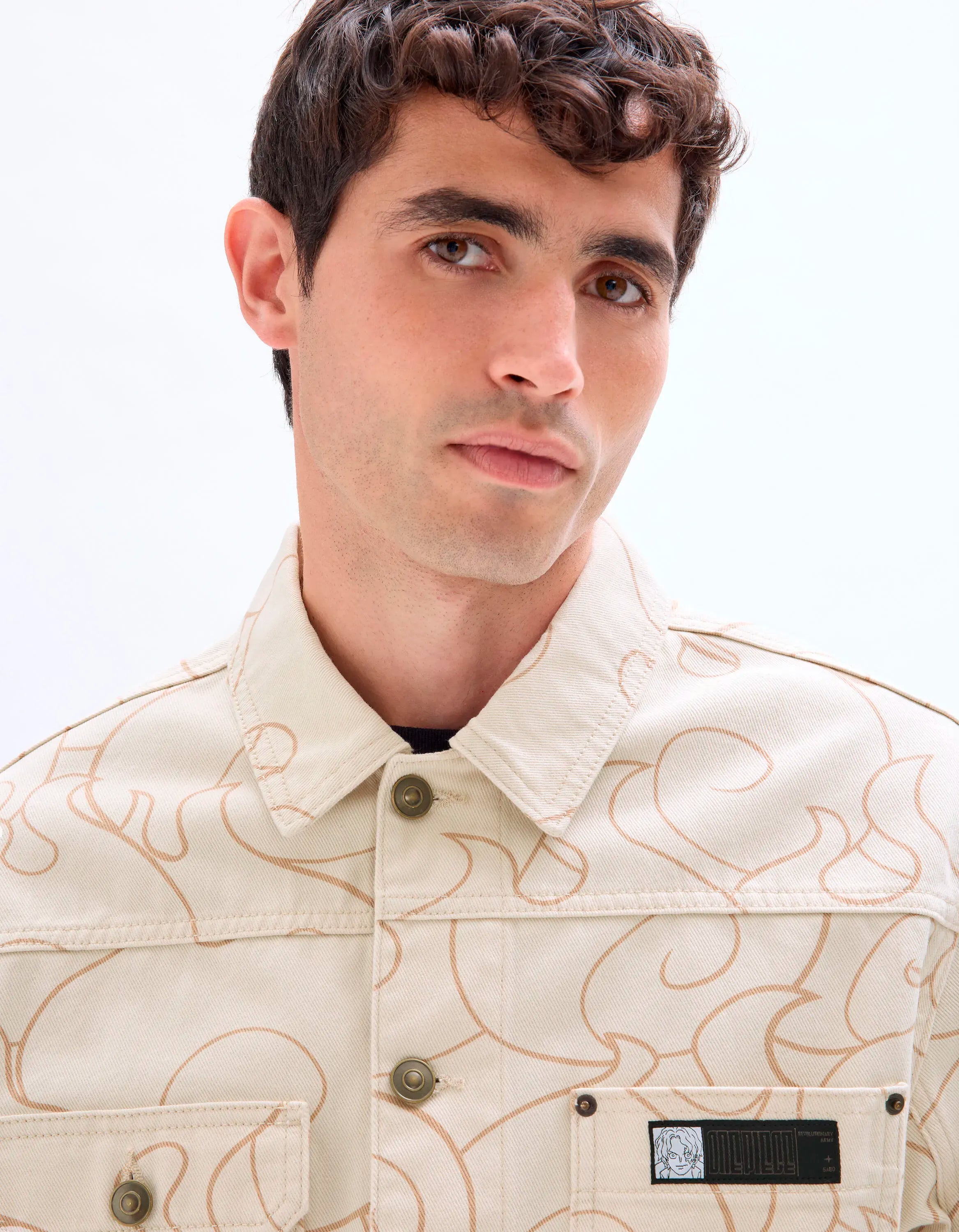 Celio_Light Beige_One Piece Oversized Denim Jacket_LLUONE_LIGHT BEIGE_04