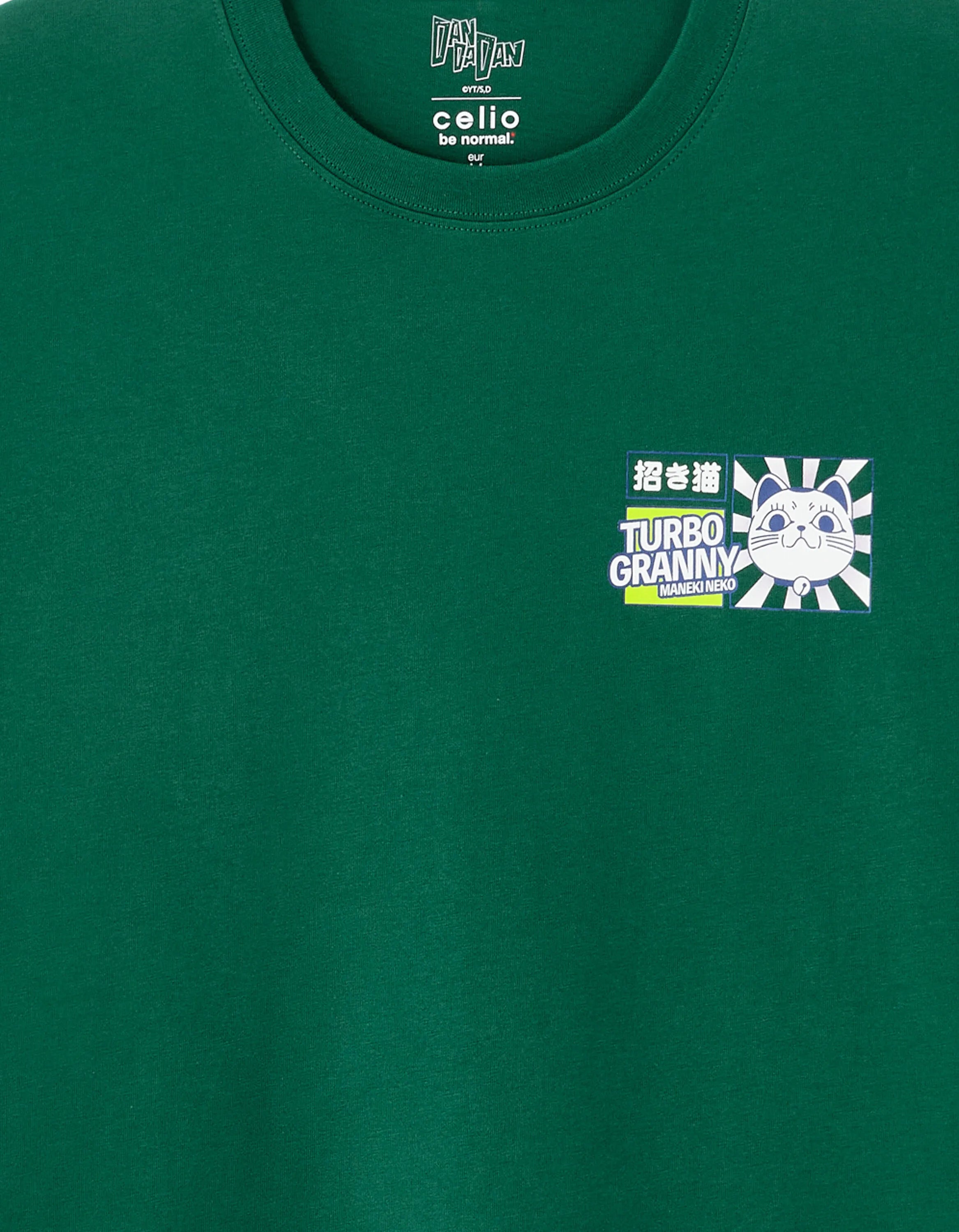 Celio_Green_Dandadan MŽmŽ Turbo T-Shirt_LMEDDD_GREEN_03