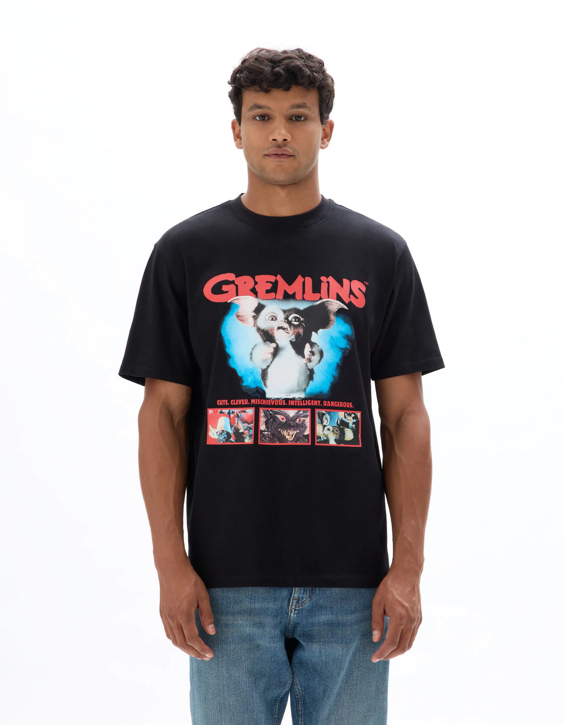 Celio_Black_Gremlins T-Shirt_LMEGRIM1_BLACK_01