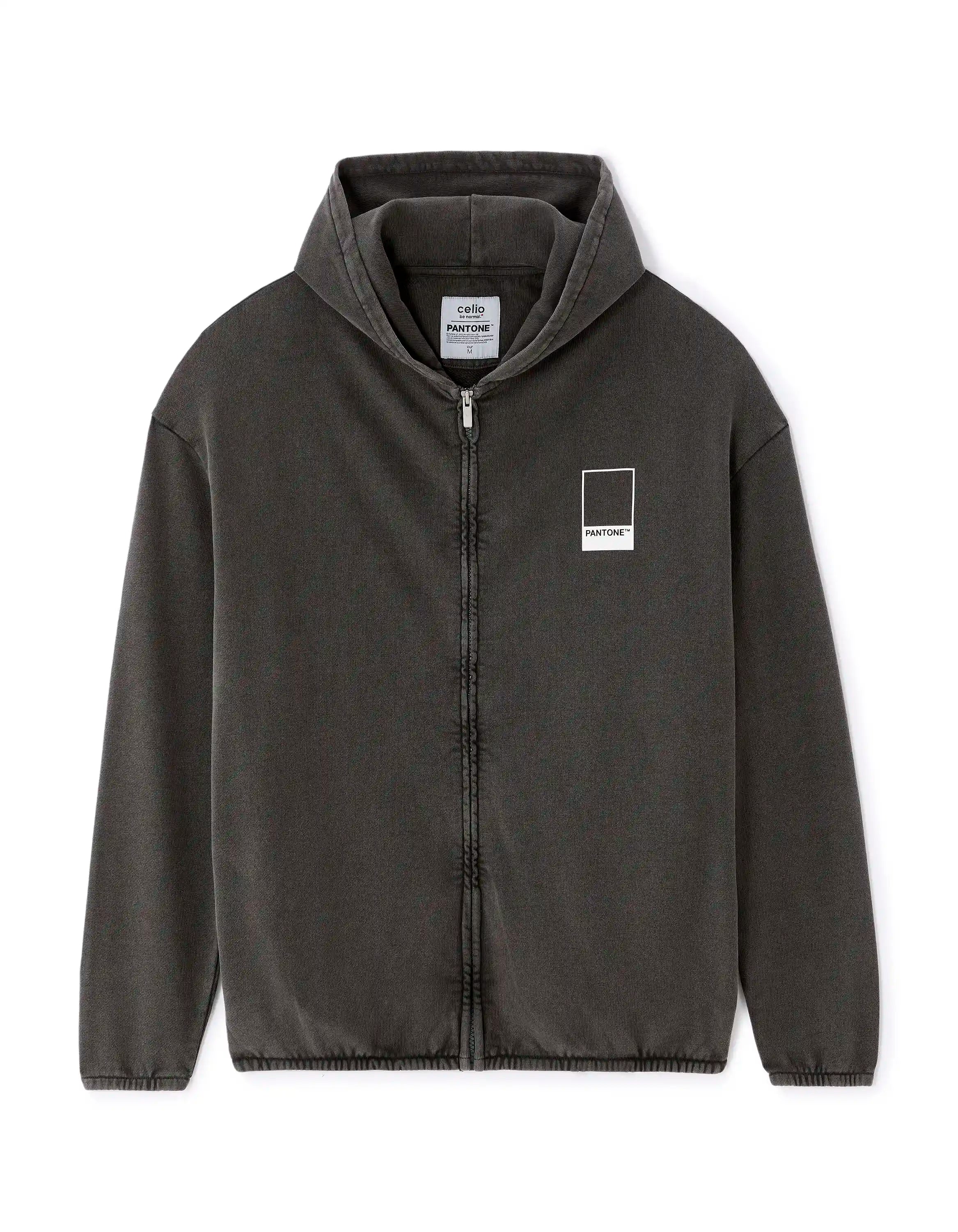 Celio_Anthracite_Pantone Zip-Up Sweatshirt_LMEPANSWZ_ANTHRACITE_02