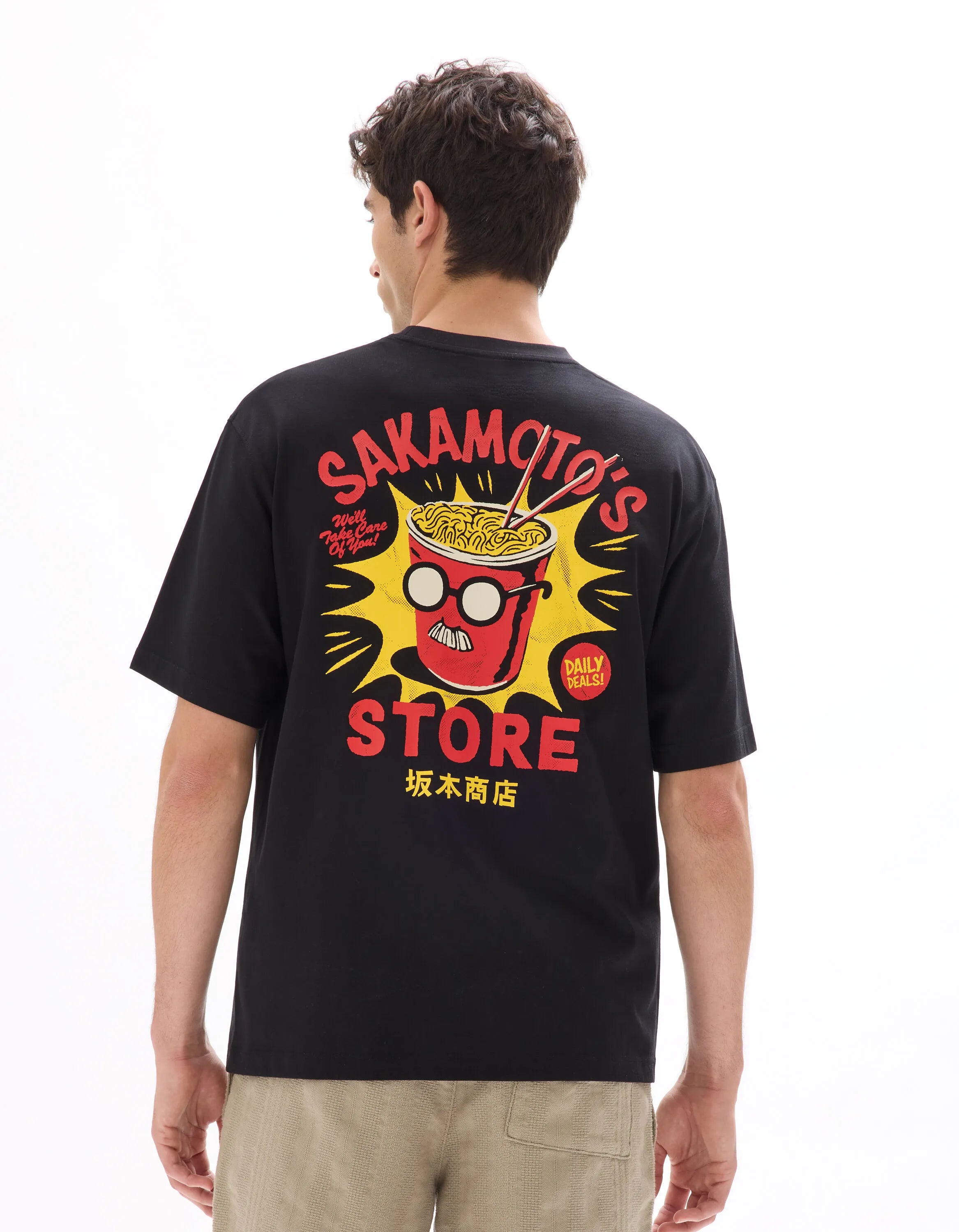 Celio_Black_Sakamoto Days T-Shirt_LMESAKAM_BLACK_04