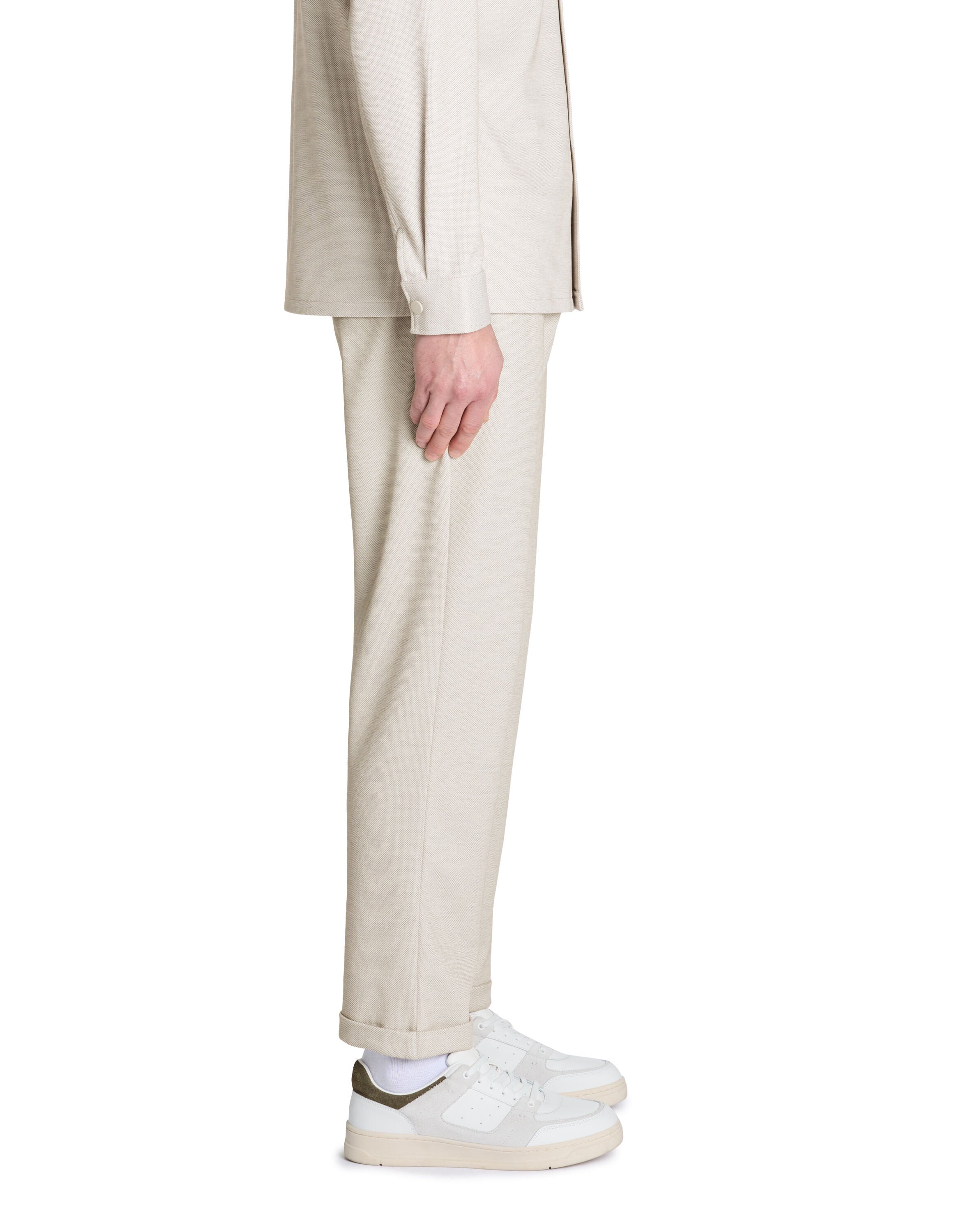 Celio_Slim Stretch Cotton Pants - Beige_LOPICK_BEIGE_05