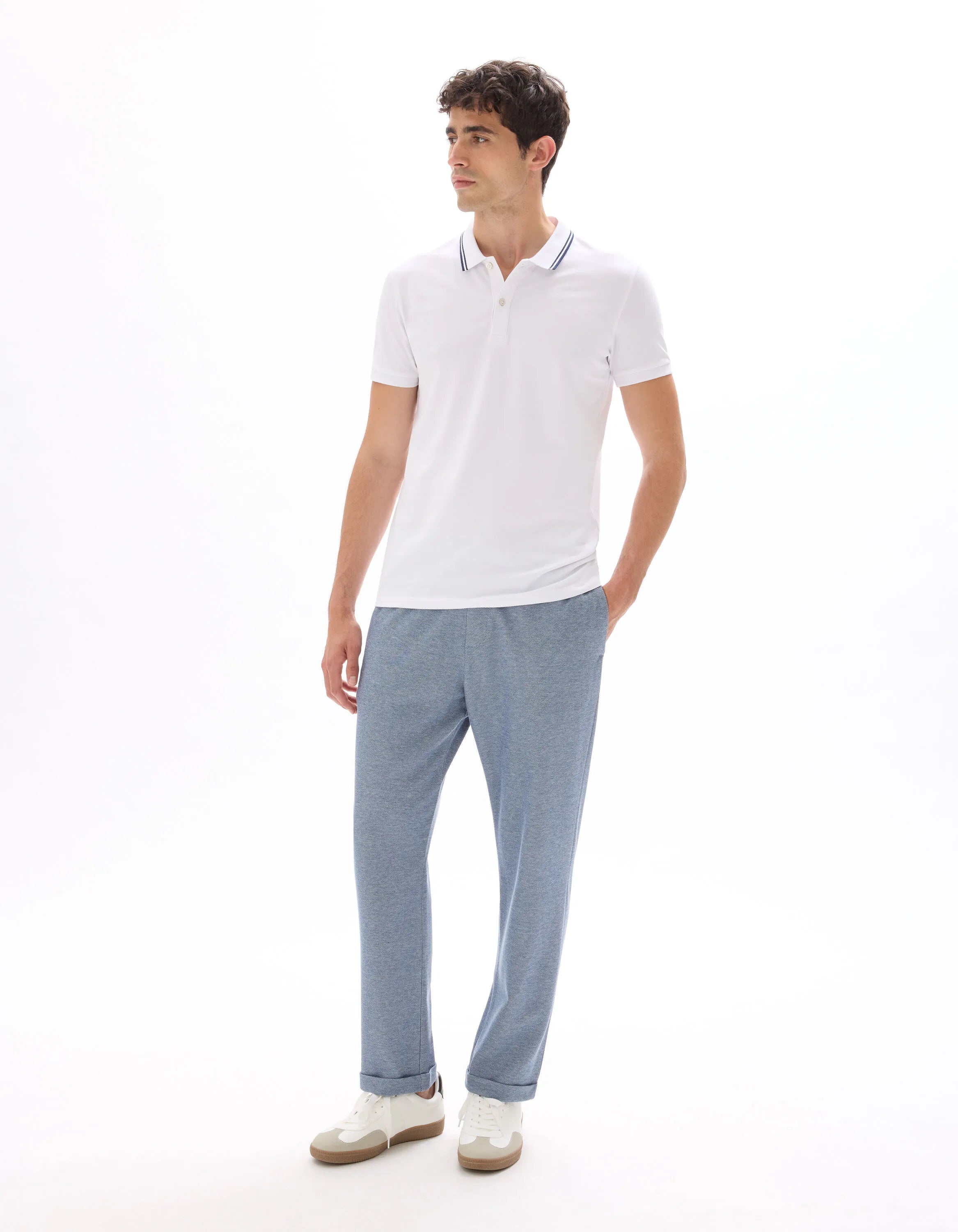 Celio_Bleu Moyen_24H Slim Stretch 7/8 Pants_LOPICK_BLEU MOYEN_01