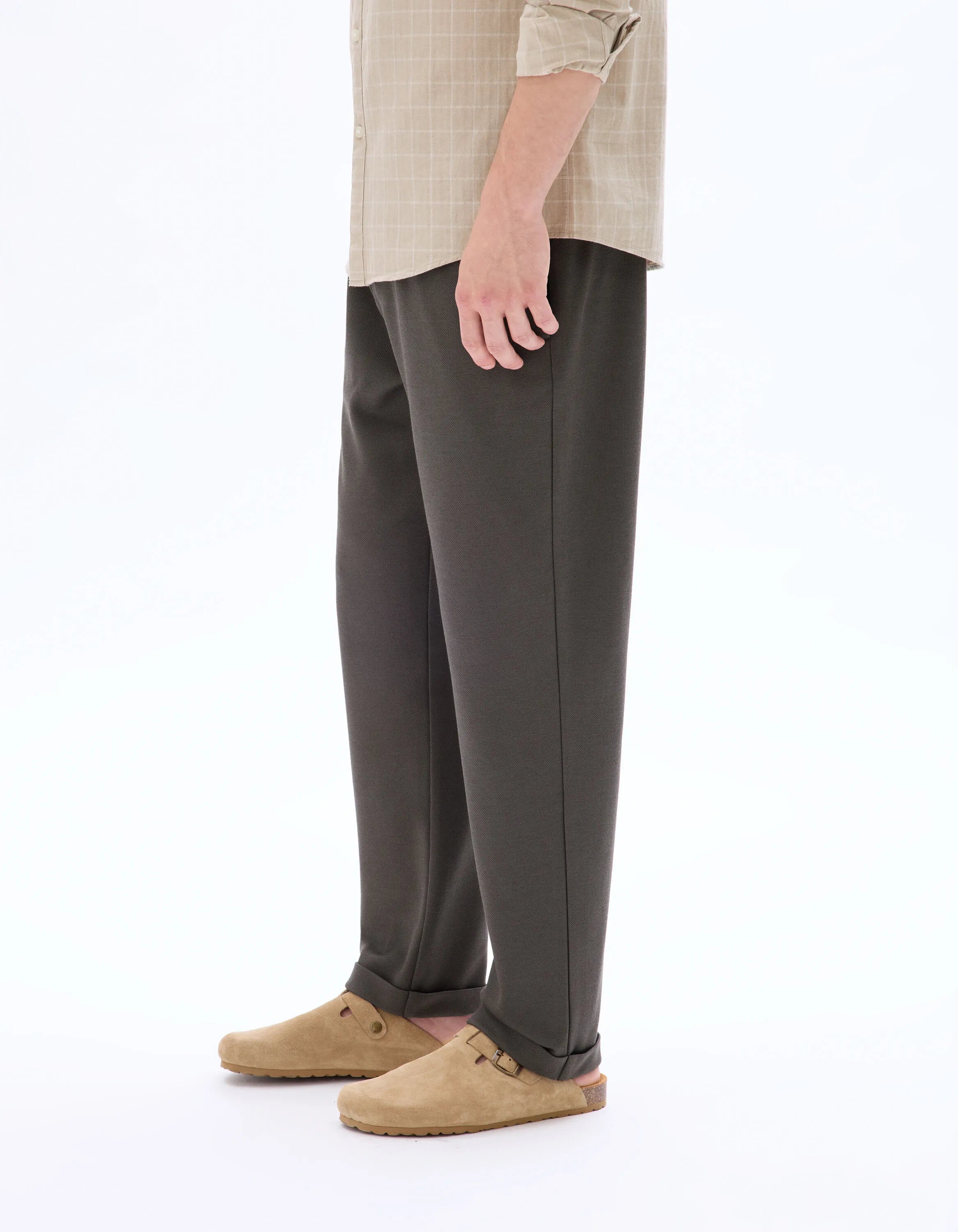 Celio_Grey_24H Slim Stretch 7/8 Pants_LOPICK_GREY_04