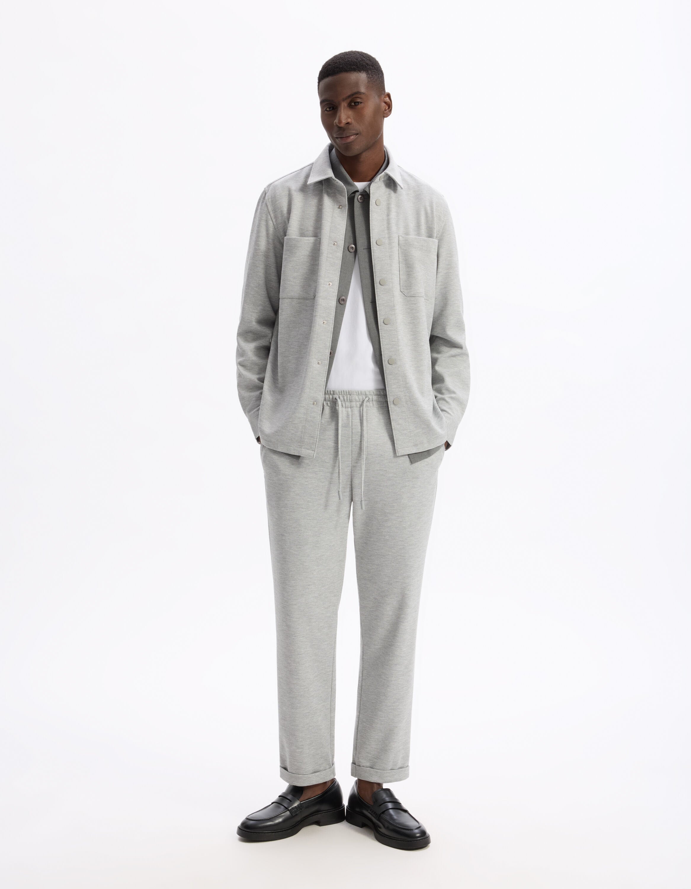 Celio_Grey Slim Stretch Trousers_LOPICK_LIGHT GREY_01